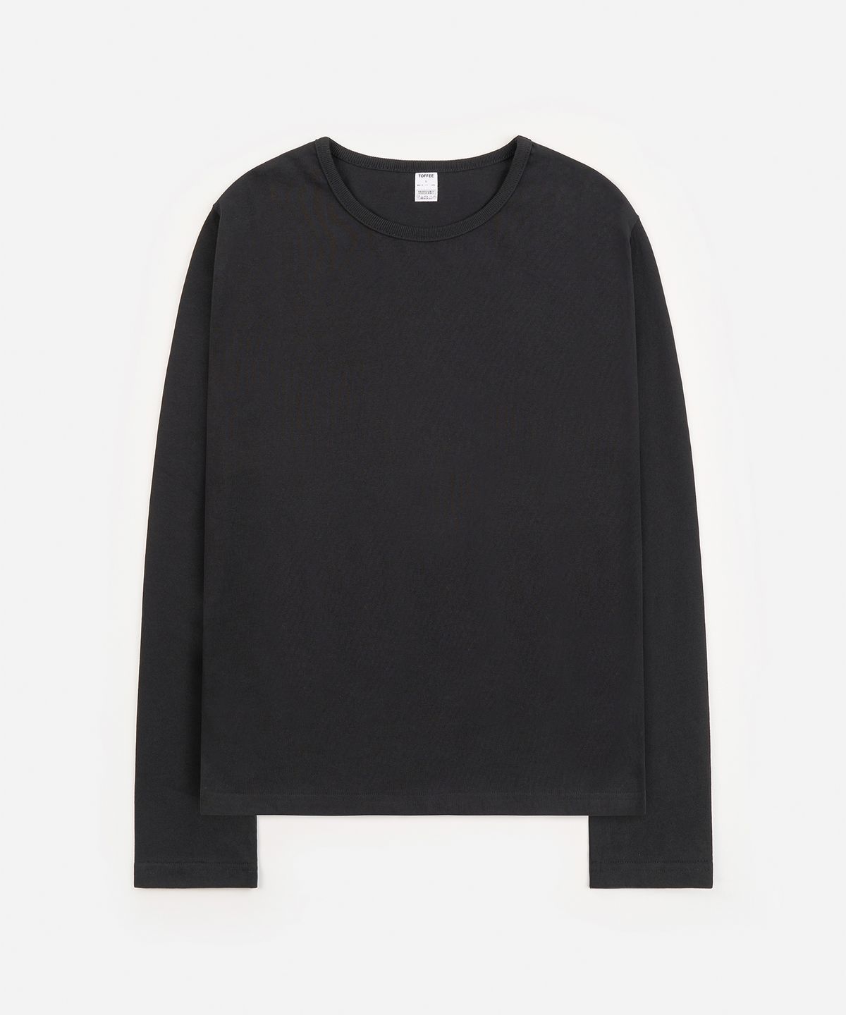 토피(TOFFEE) 슬림 크롭 롱 슬리브 (BLACK)