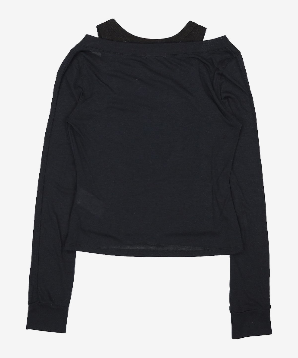 미세키서울(MISEKI SEOUL) Layered line sheer long sleeve BLACK 2