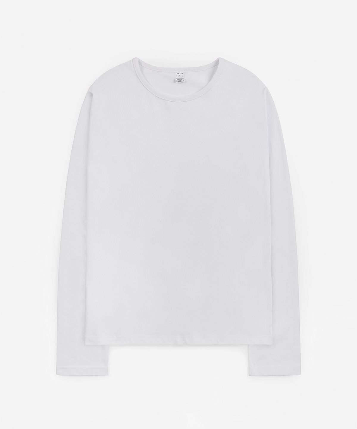 토피(TOFFEE) 슬림 크롭 롱 슬리브 (WHITE)