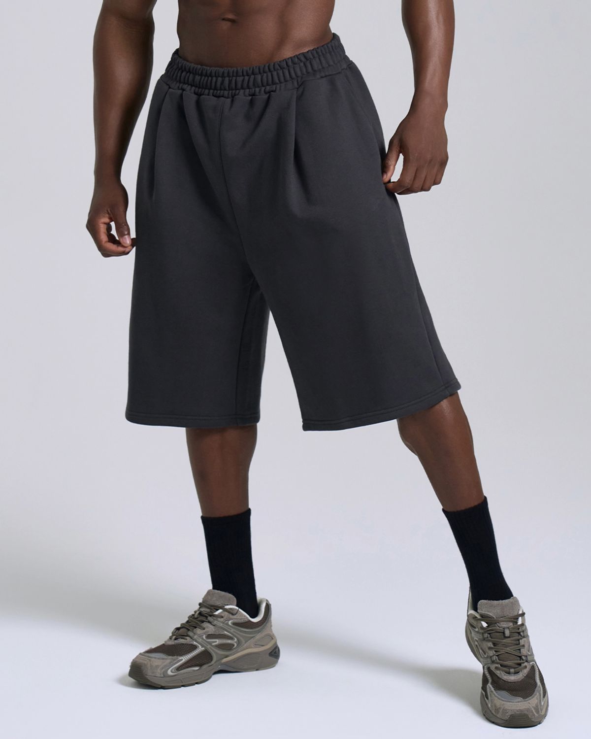 베르만 어패럴(VERMANN APPAREL) 원턱 버뮤다 스웨트 쇼츠 4color