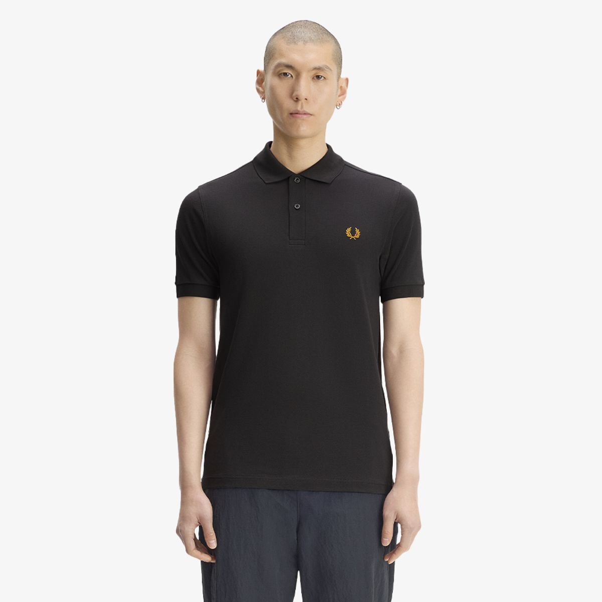 프레드페리(FRED PERRY) [M6000] 플레인 프레드페리 셔츠 - 앵커그레이/골든 AFPM2G36000-85C