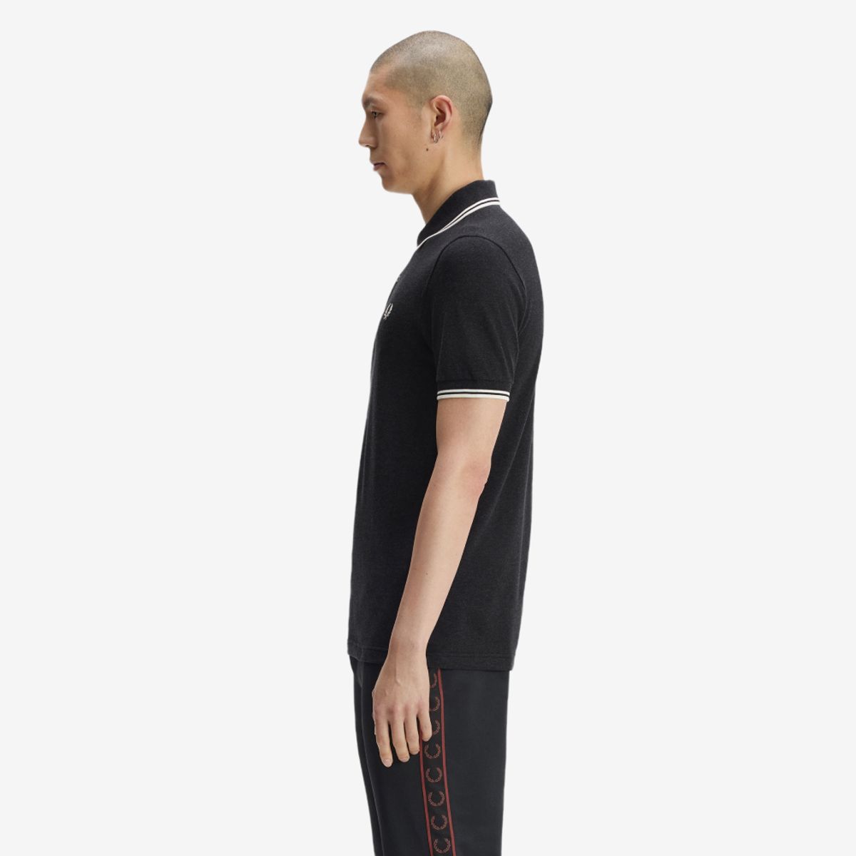 프레드페리(FRED PERRY) [M3600] 트윈 팁 프레드페리 셔츠 - 차콜말/에크루 AFPM2G33600-89C