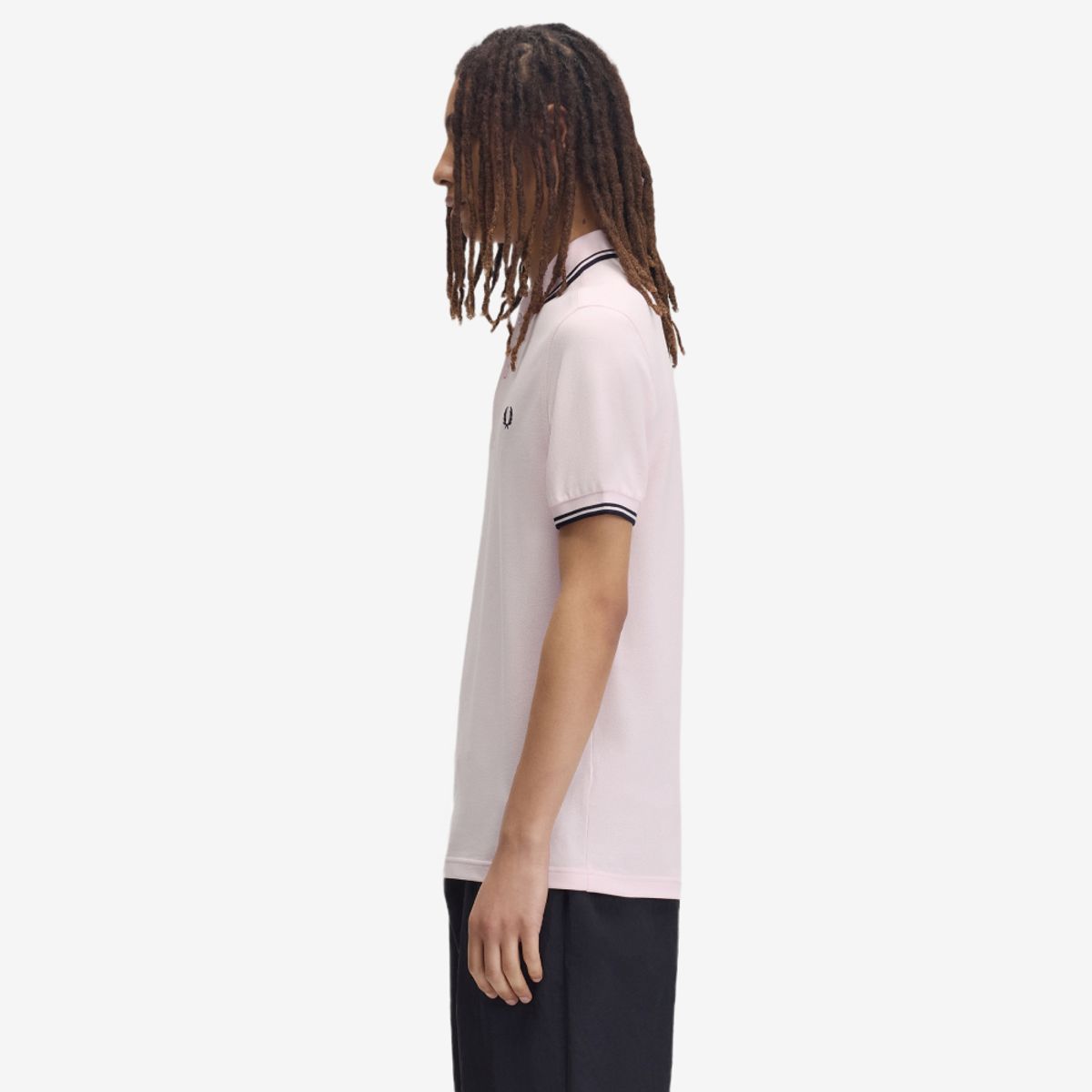 프레드페리(FRED PERRY) [M3600] 트윈 팁 프레드페리 셔츠 - 아이스핑크/네이비 AFPM2G33600-82C