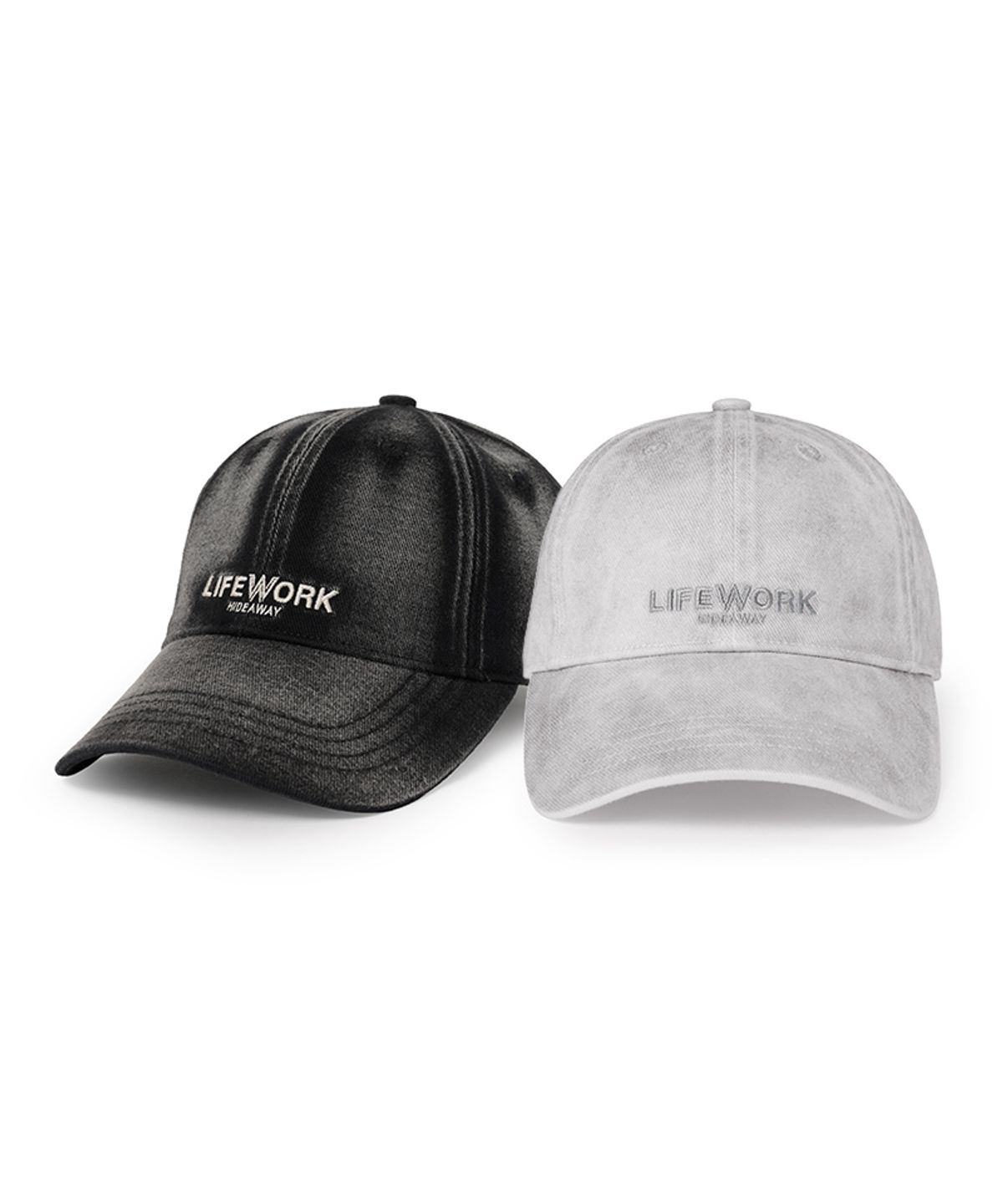 라이프워크(LIFEWORK) 스프레이 워싱 로고 볼캡