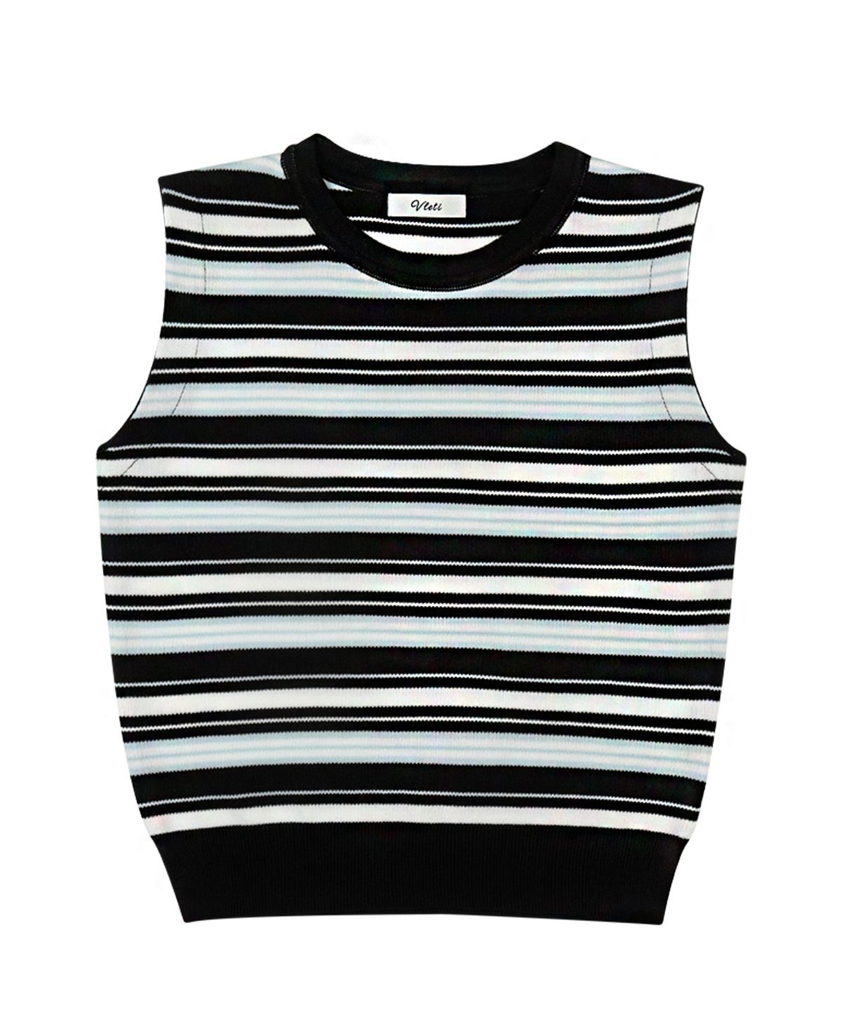 블레티(VLETI) Stripe Viscose Knit Sleeveless (black)
