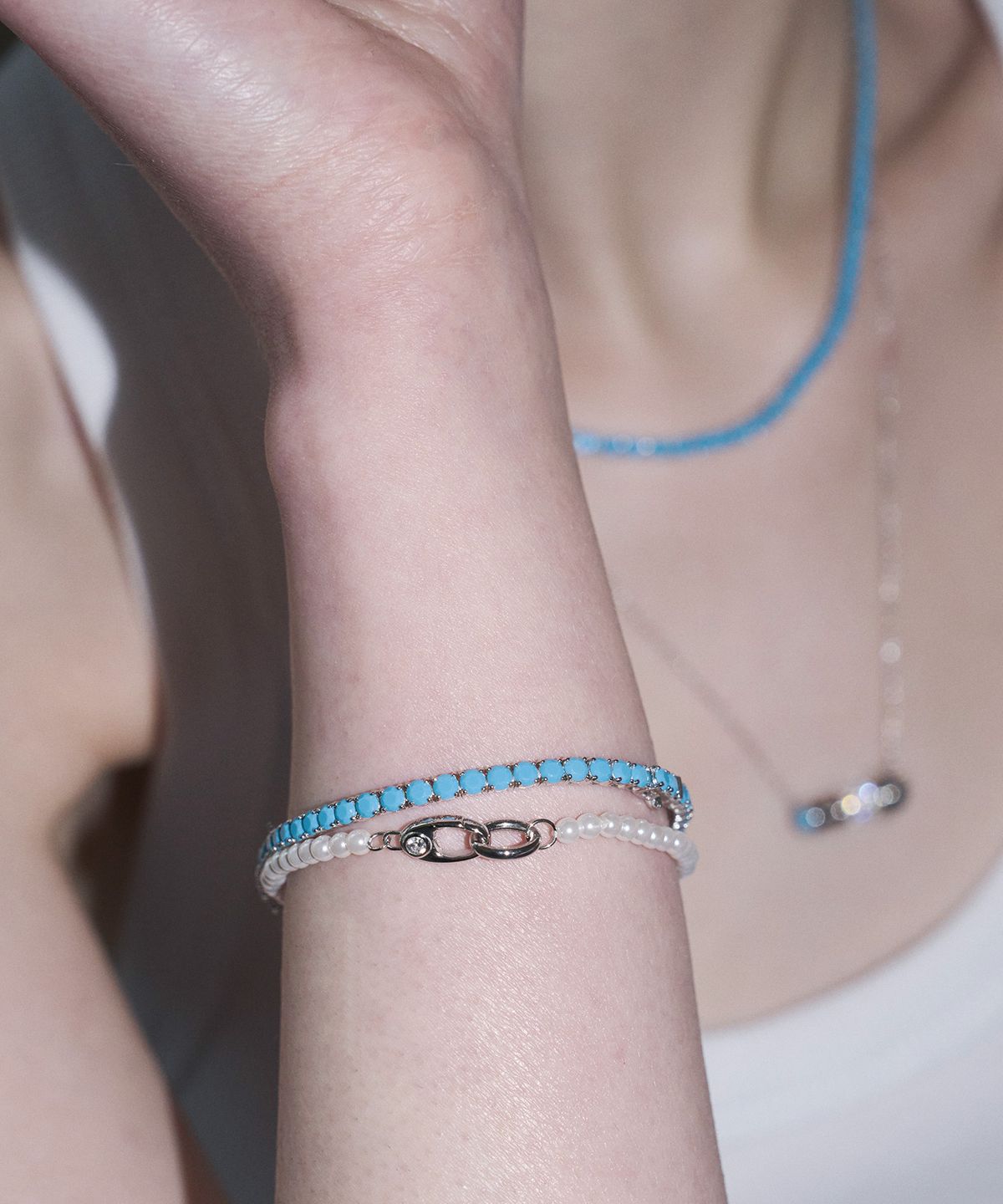 리스(LISSE) [925 SILVER] TURQUOISE TENNIS B