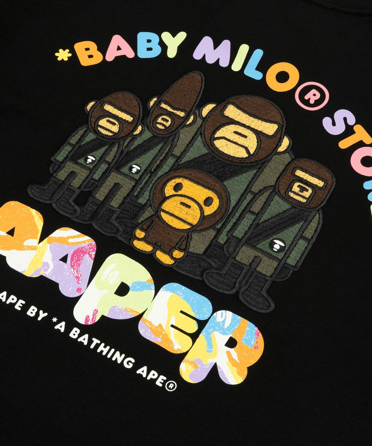 에이프(AAPE) AAPE X BABY MILO STORE Short Sleeve tee / AAPTEM9862XXQBKX