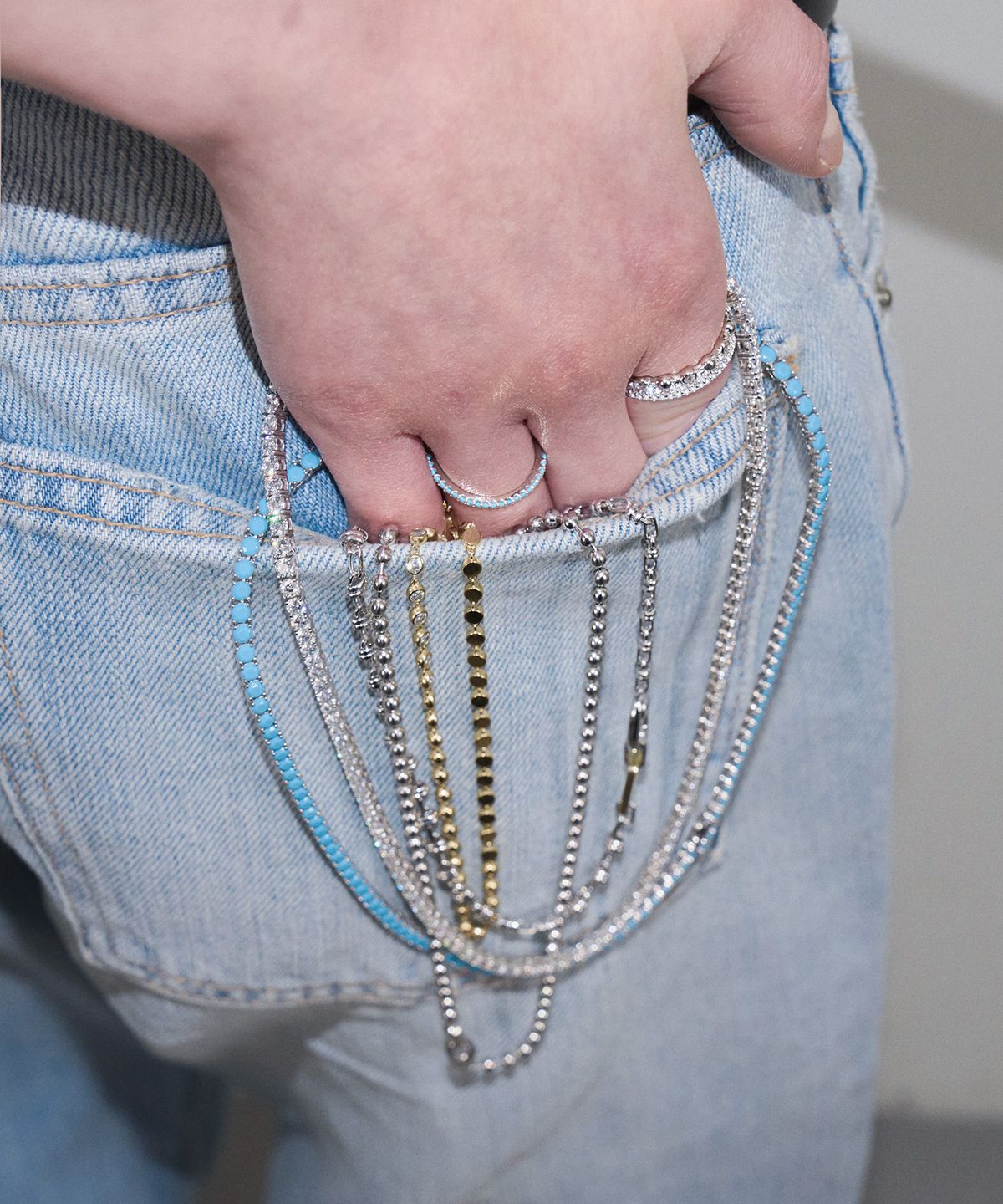 리스(LISSE) [925 SILVER] TURQUOISE PAVÉ R