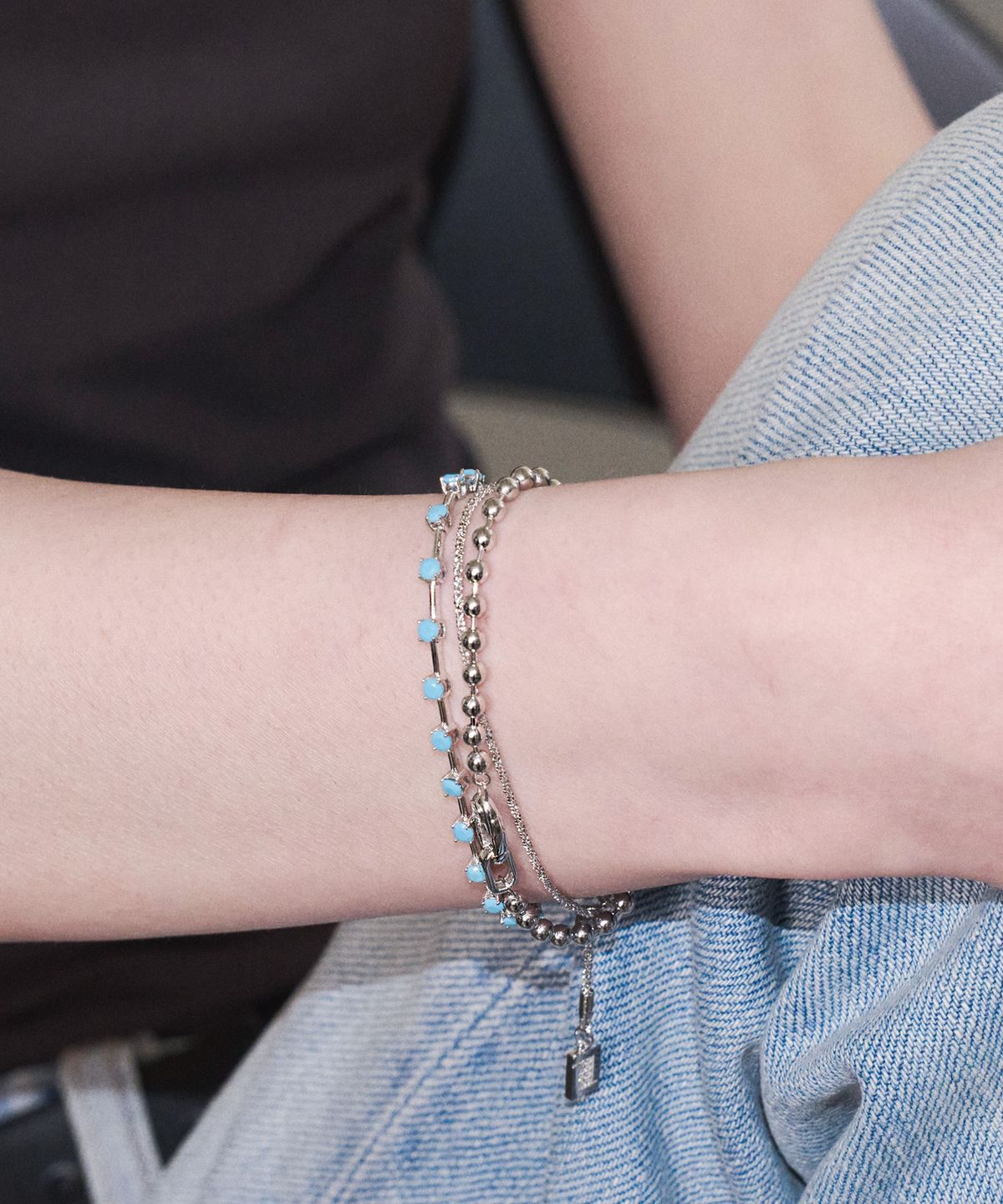 리스(LISSE) [925 SILVER] SPACING TURQUOISE TENNIS B