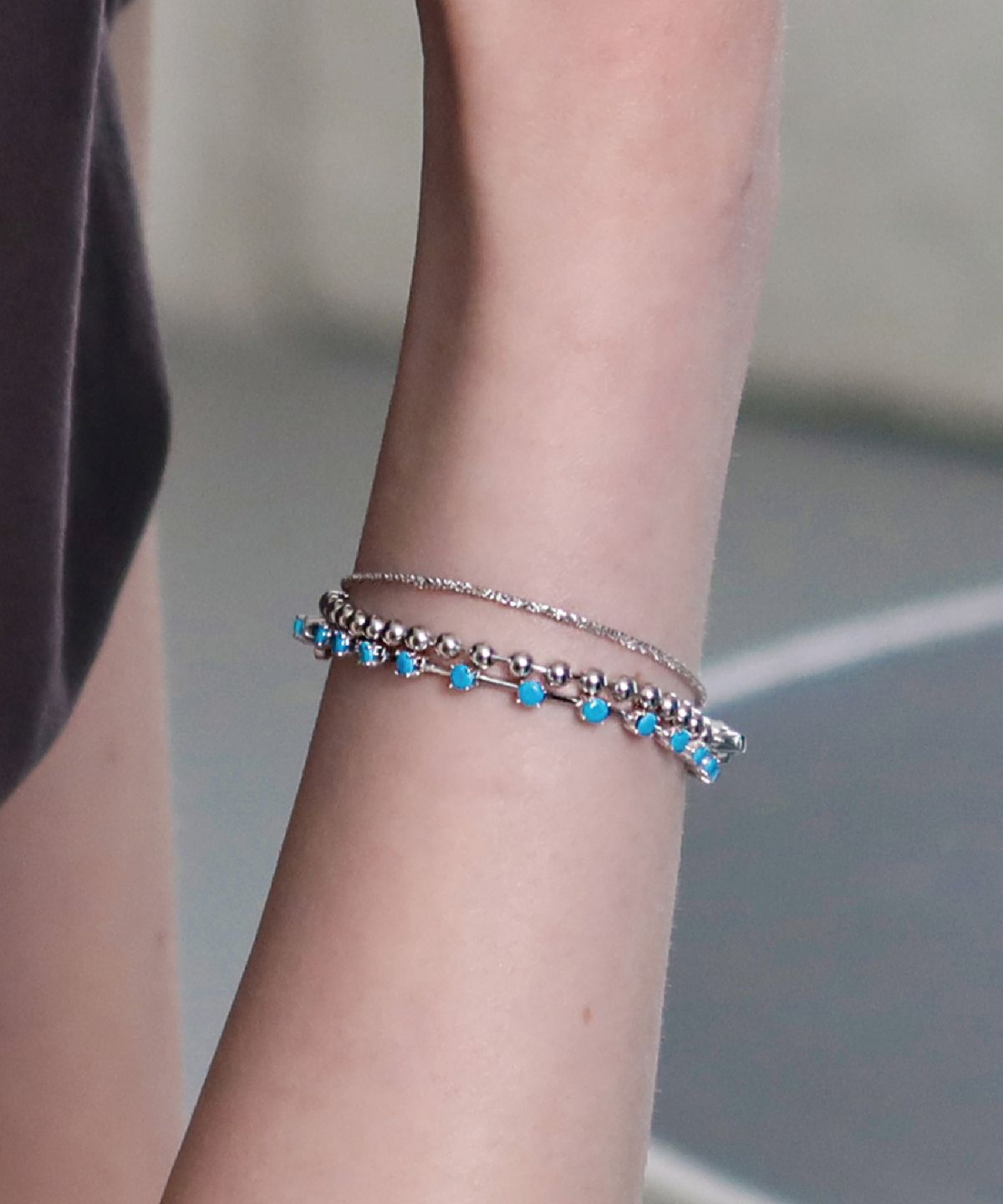 리스(LISSE) [925 SILVER] SPACING TURQUOISE TENNIS B