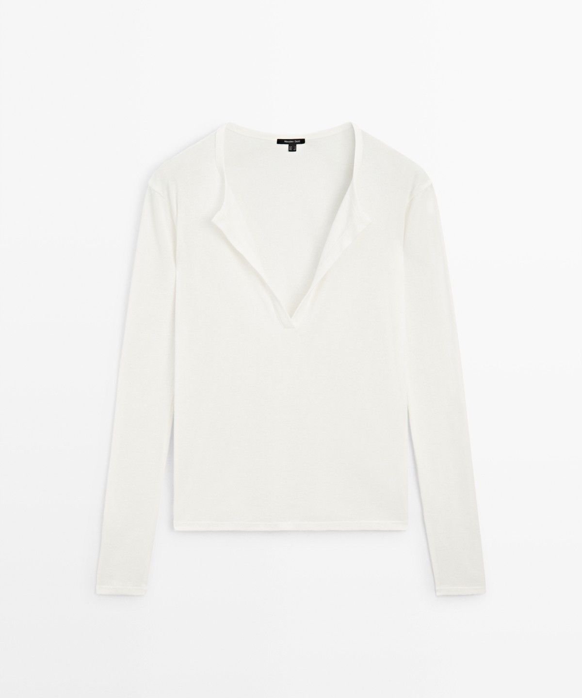 마시모두띠(MASSIMO DUTTI) 100% 코튼 브이넥 티셔츠