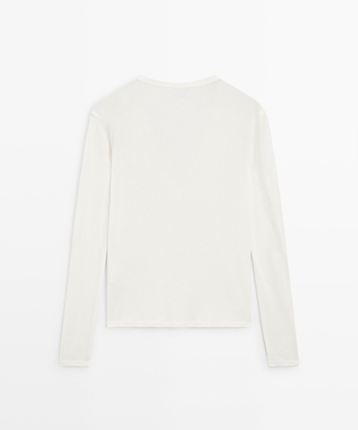 마시모두띠(MASSIMO DUTTI) 100% 코튼 브이넥 티셔츠