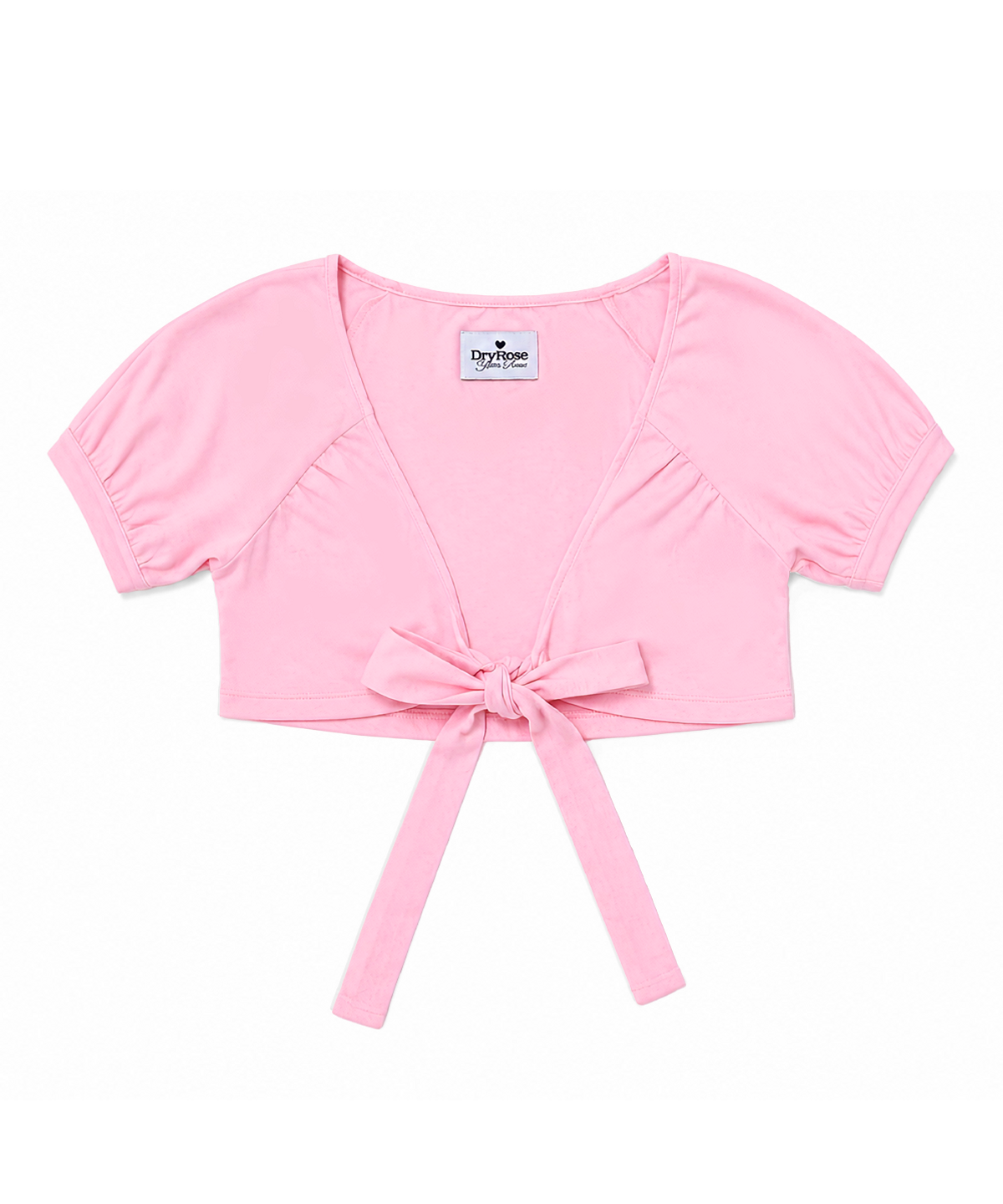 드라이로즈(DRYROSE) 셔링 리본 볼레로 (핑크)
