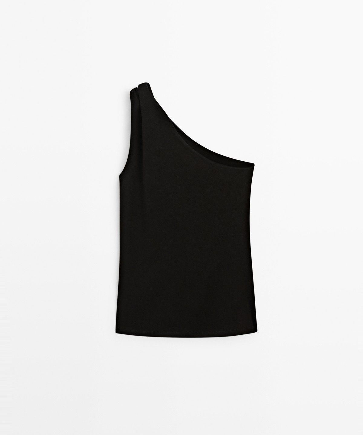 마시모두띠(MASSIMO DUTTI) 메탈릭 디테일 언밸런스 탑
