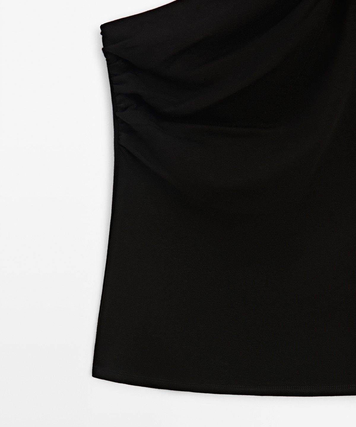 마시모두띠(MASSIMO DUTTI) 메탈릭 디테일 언밸런스 탑