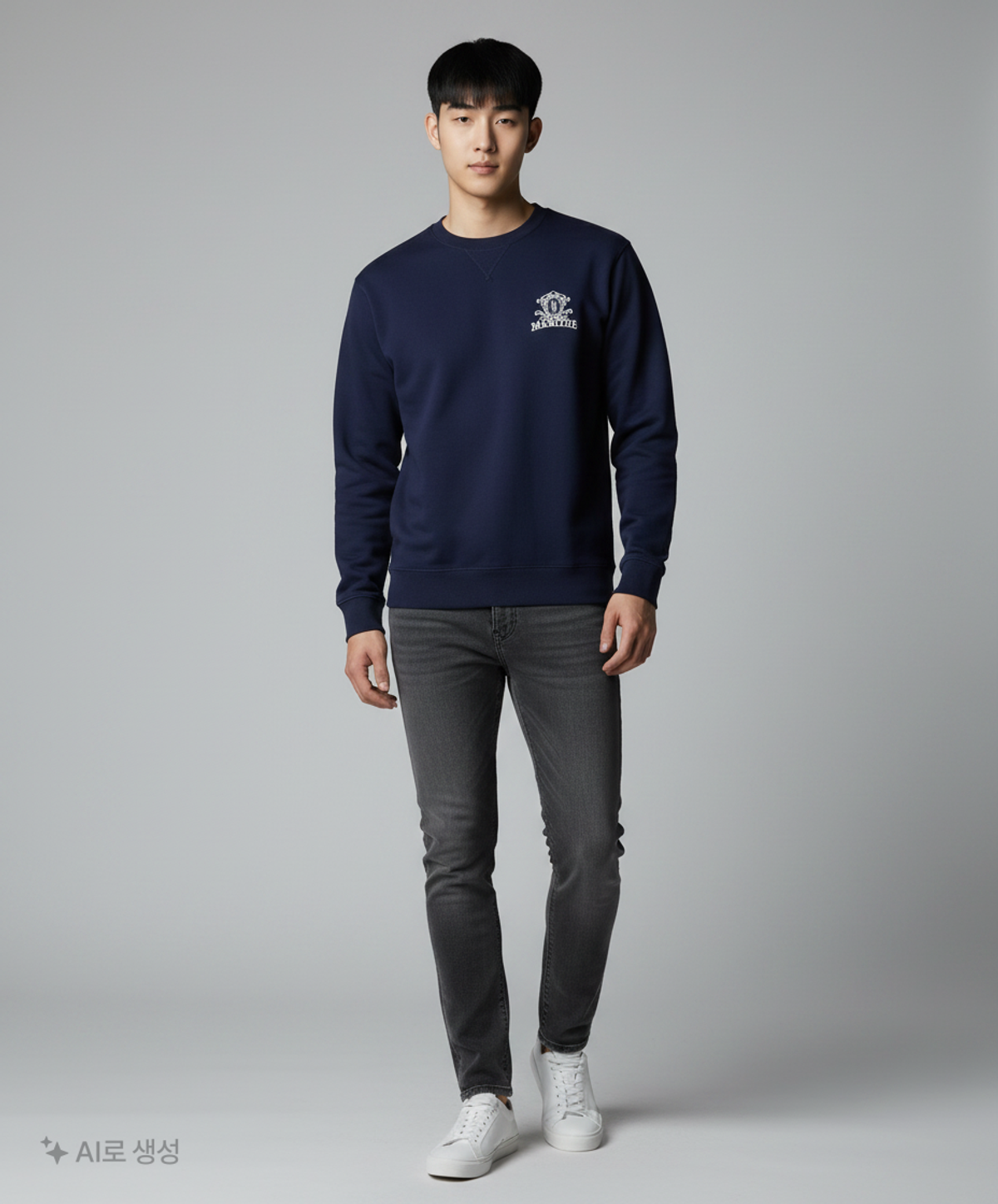 마리떼 프랑소와 저버(MARITHÉ + FRANҪOIS GIRBAUD) VINTAGE SYMBOL LOGO SWEATSHIRT heather gray XL