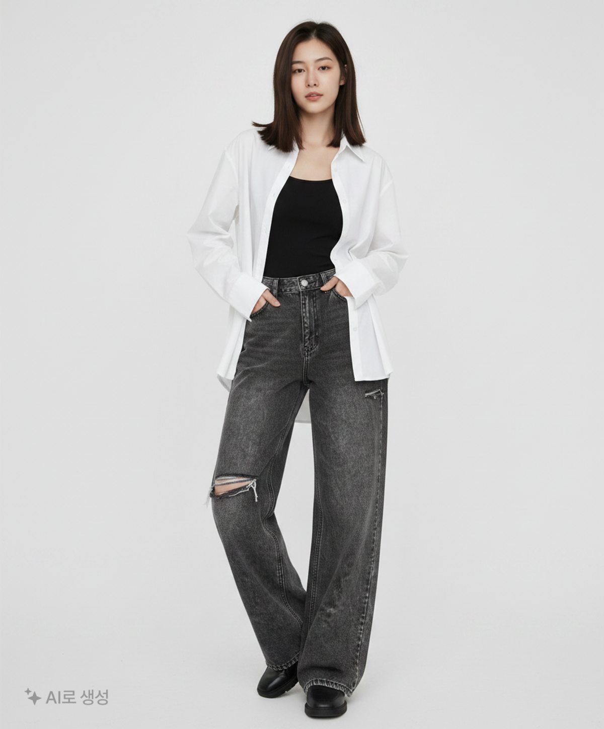 미쏘(MIXXO) 청/데님 팬츠 28