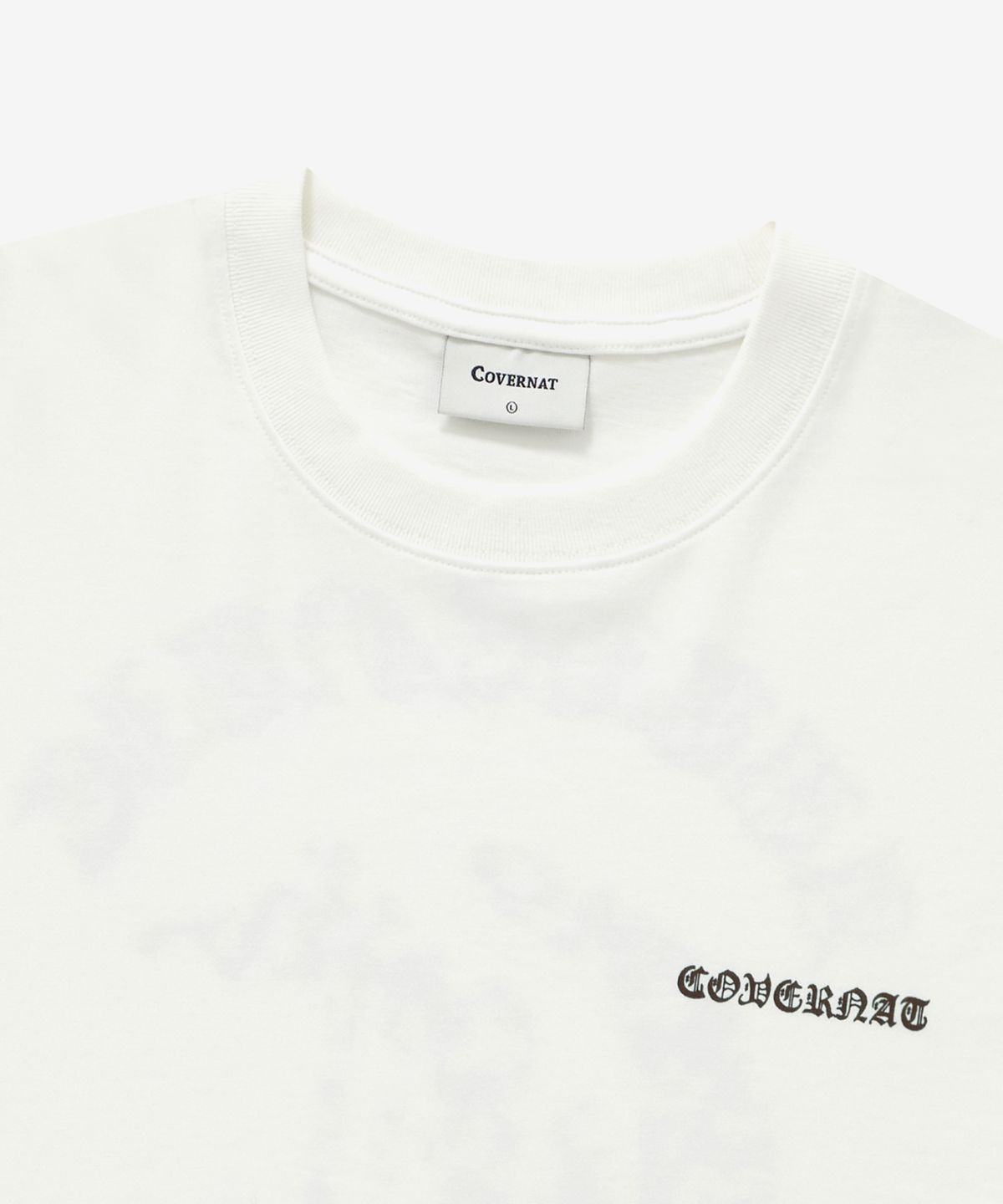 커버낫(COVERNAT) 디플로마 로고 엠블럼 티셔츠 화이트