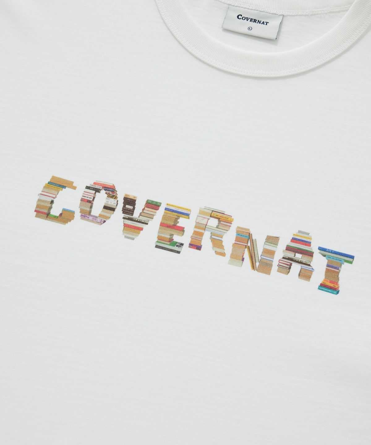 커버낫(COVERNAT) 젠가 로고 그래픽 티셔츠 화이트