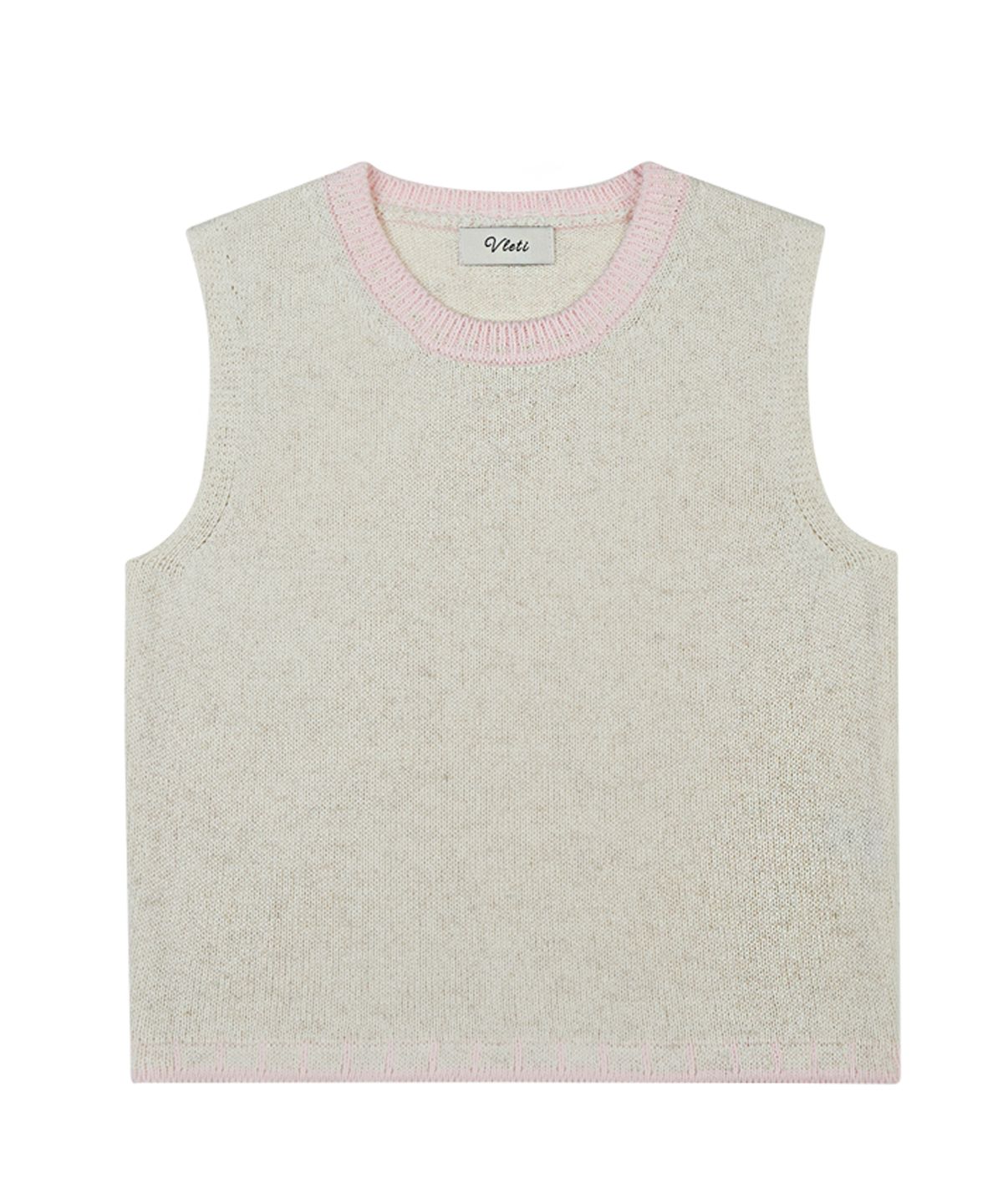 블레티(VLETI) Viscose Color Scheme Knit Sleeveless (pink)