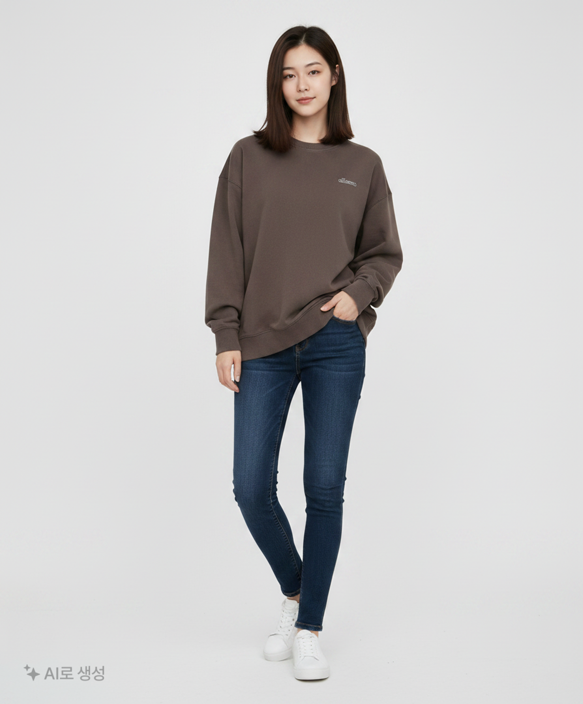 엘레쎄(ELLESSE) 여성 루즈핏 맨투맨 (블랙)_EK4FHTR308 95