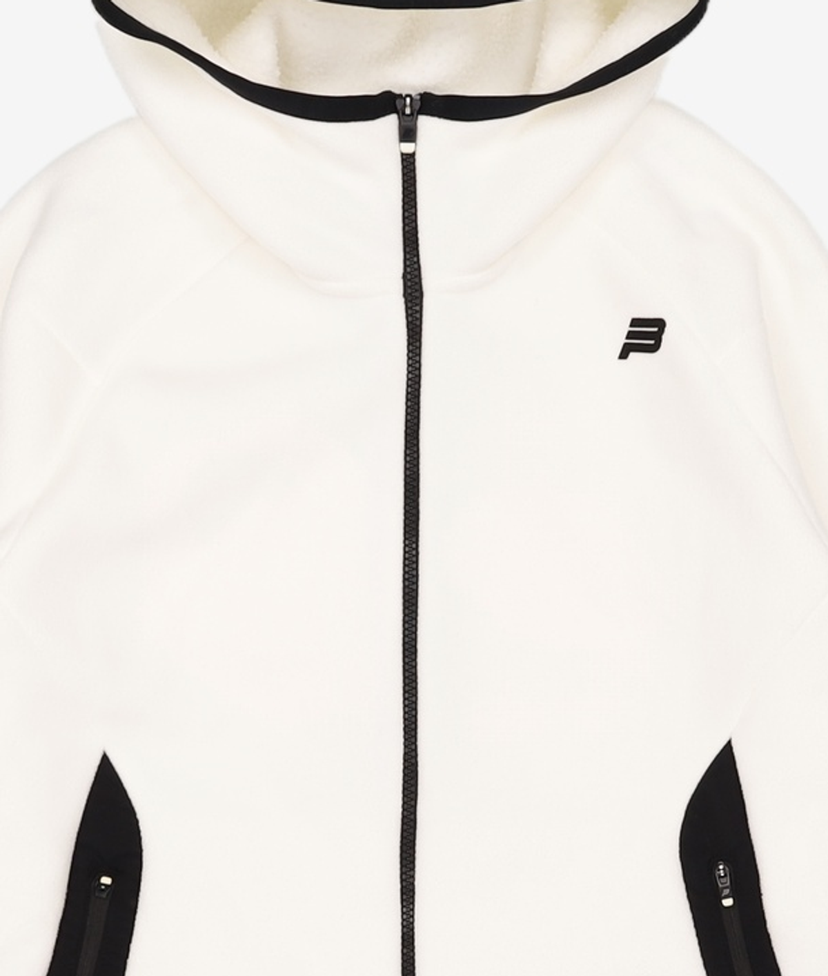 빈폴 스포츠(BEANPOLE SPORT) 아이보리 남성 브러쉬드 플리스 후드 집업 티셔츠 (BO9X41F010) 100