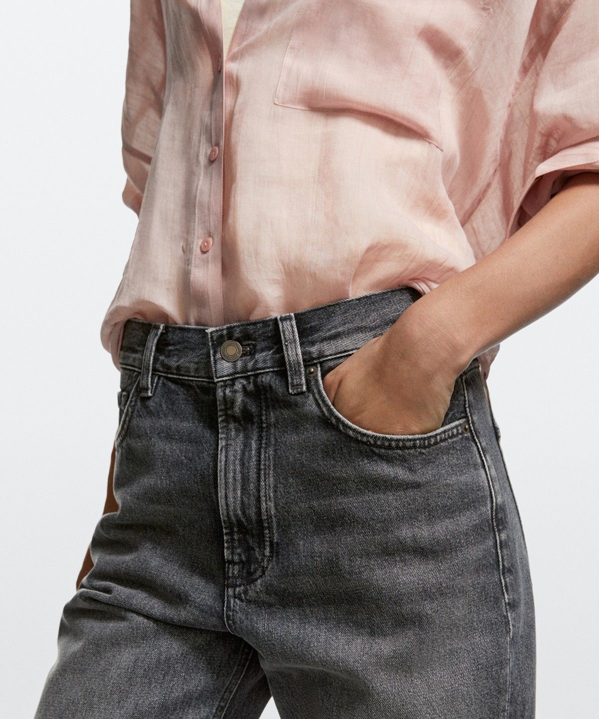 마시모두띠(MASSIMO DUTTI) 하이라이즈 스트레이트 핏 진
