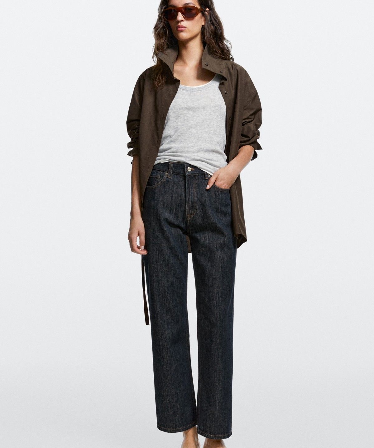 마시모두띠(MASSIMO DUTTI) 하이라이즈 스트레이트 핏 진