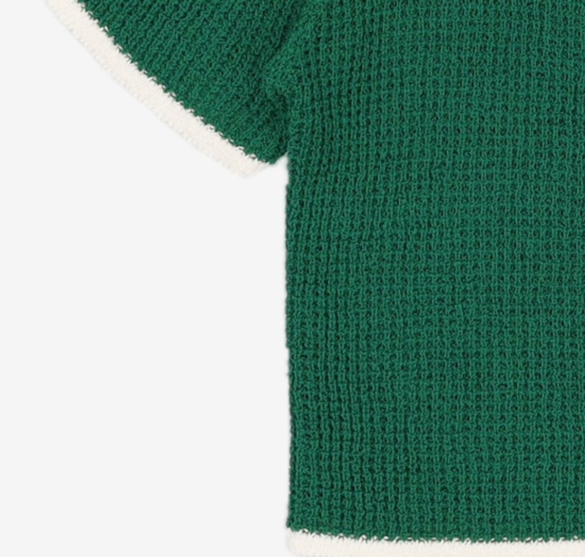미쏘(MIXXO) 라운드넥 배색 반팔 가디건 MIWCKC714T S