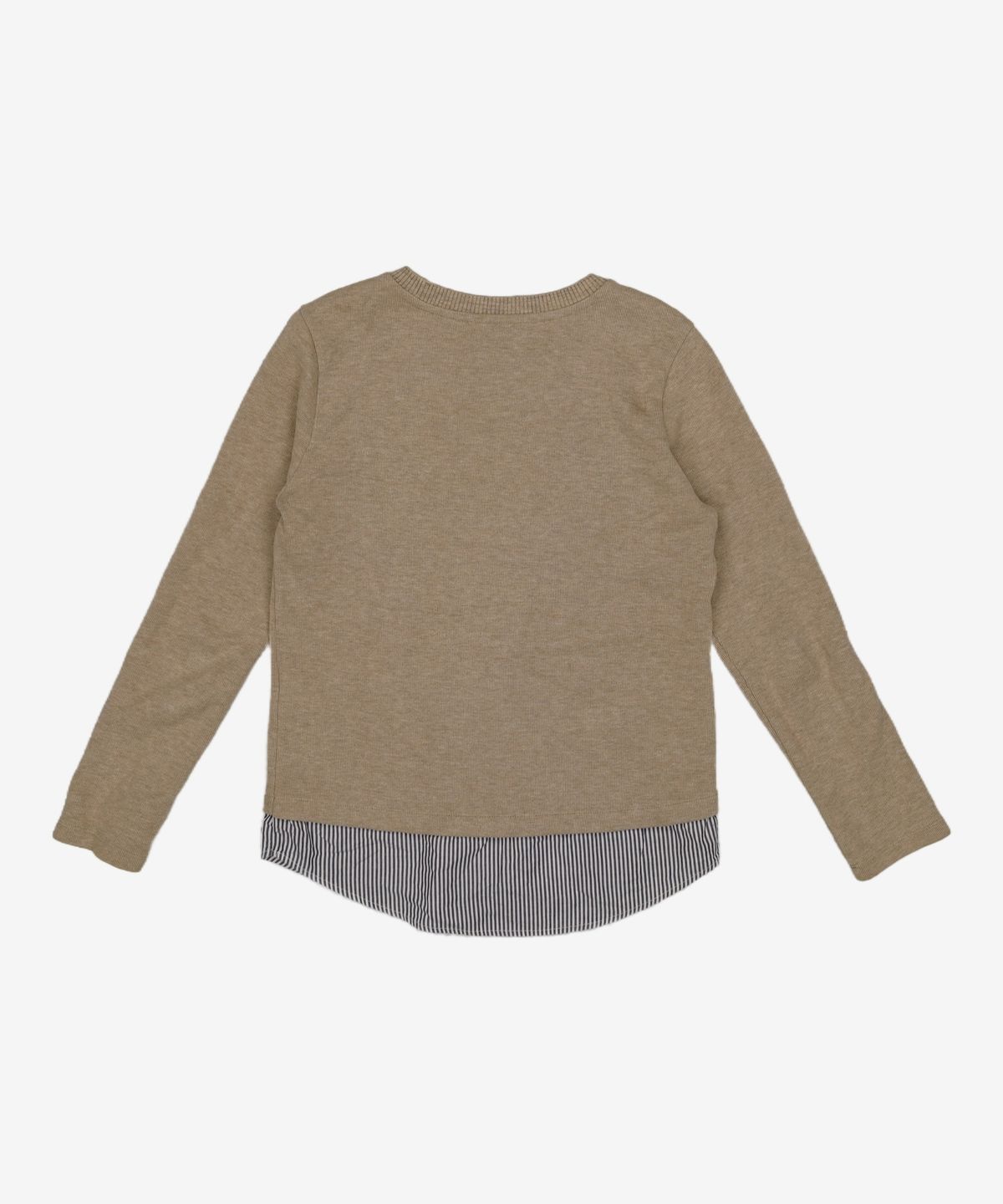 빈폴아웃도어(BEANPOLE OUTDOOR) [빈폴 아웃도어] 베이지 여성 밑단 패치 라운드넥 티셔츠 (BO6941C01A) 95