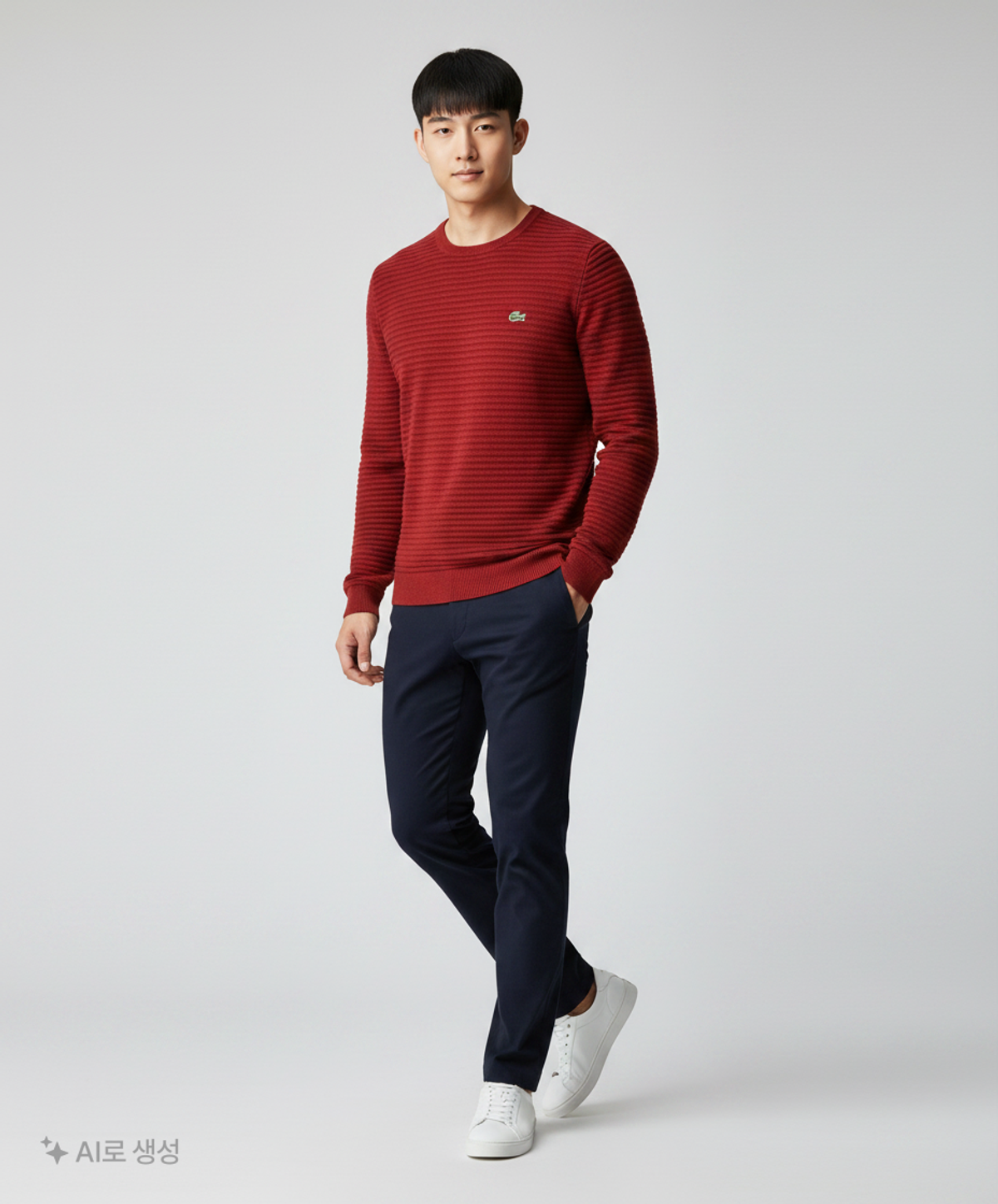 라코스테(LACOSTE) 남성 베이직 라운드넥 풀오버 AH4832-20C_Z1Q L
