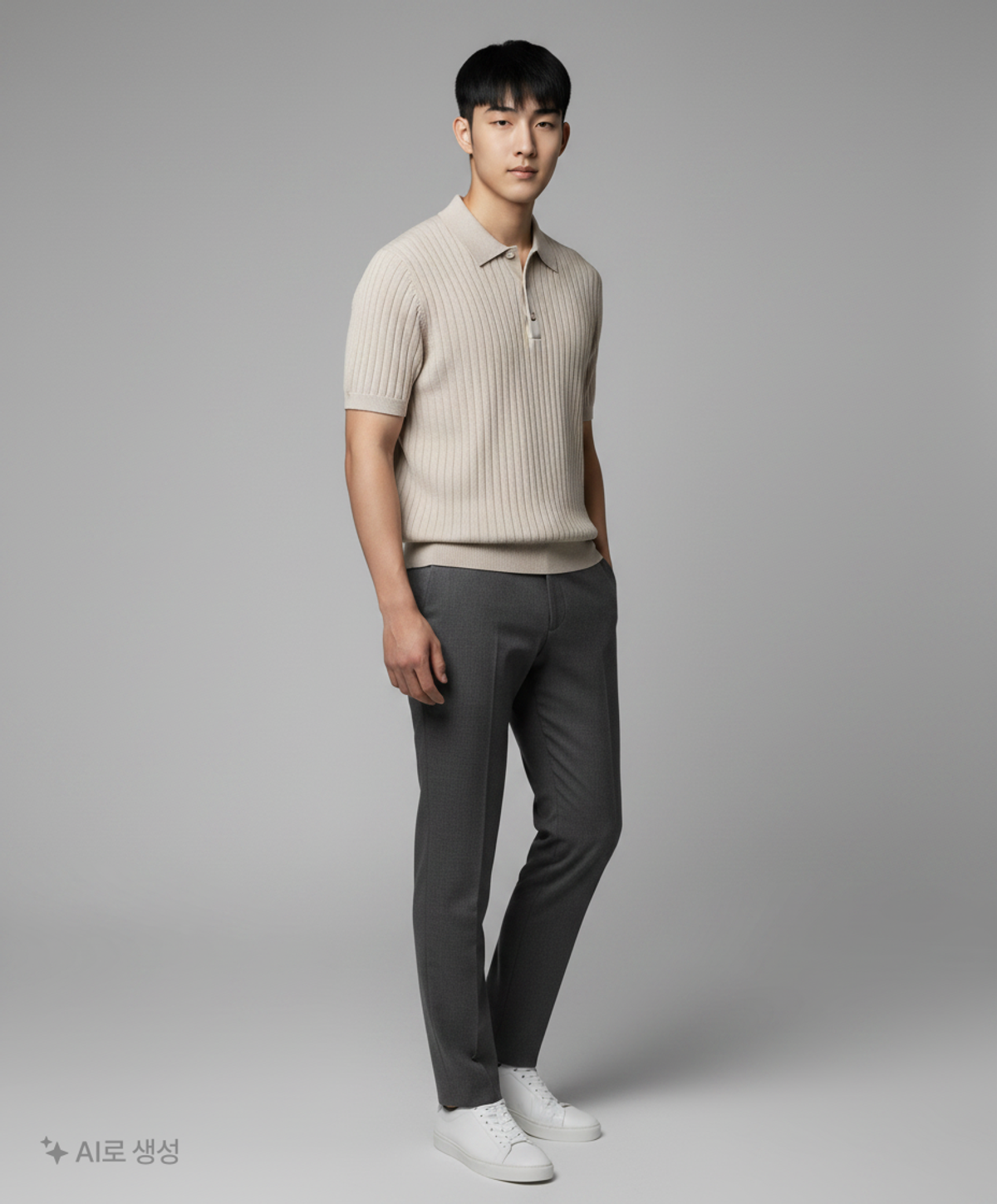 일꼬르소(IL CORSO) 에센셜 카라 반팔 니트 크림 IESW5E501CR XL