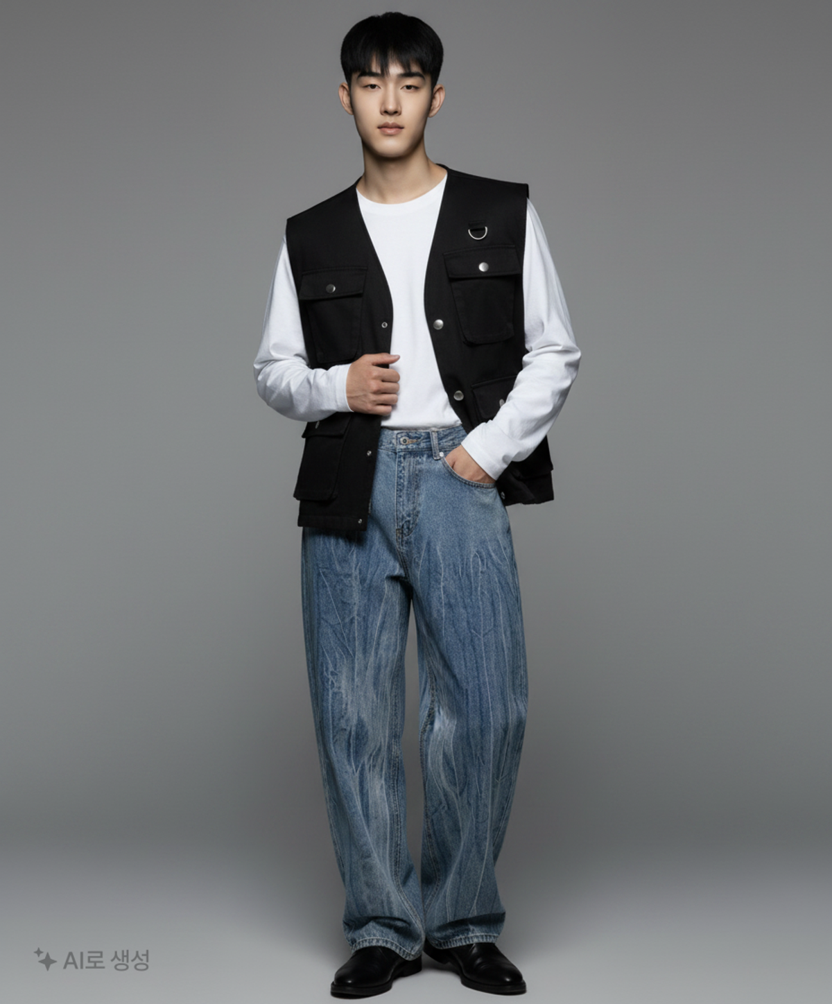 데케트(DECET) Mid Rise Wide Jeans DCPT027BlueCenter 30