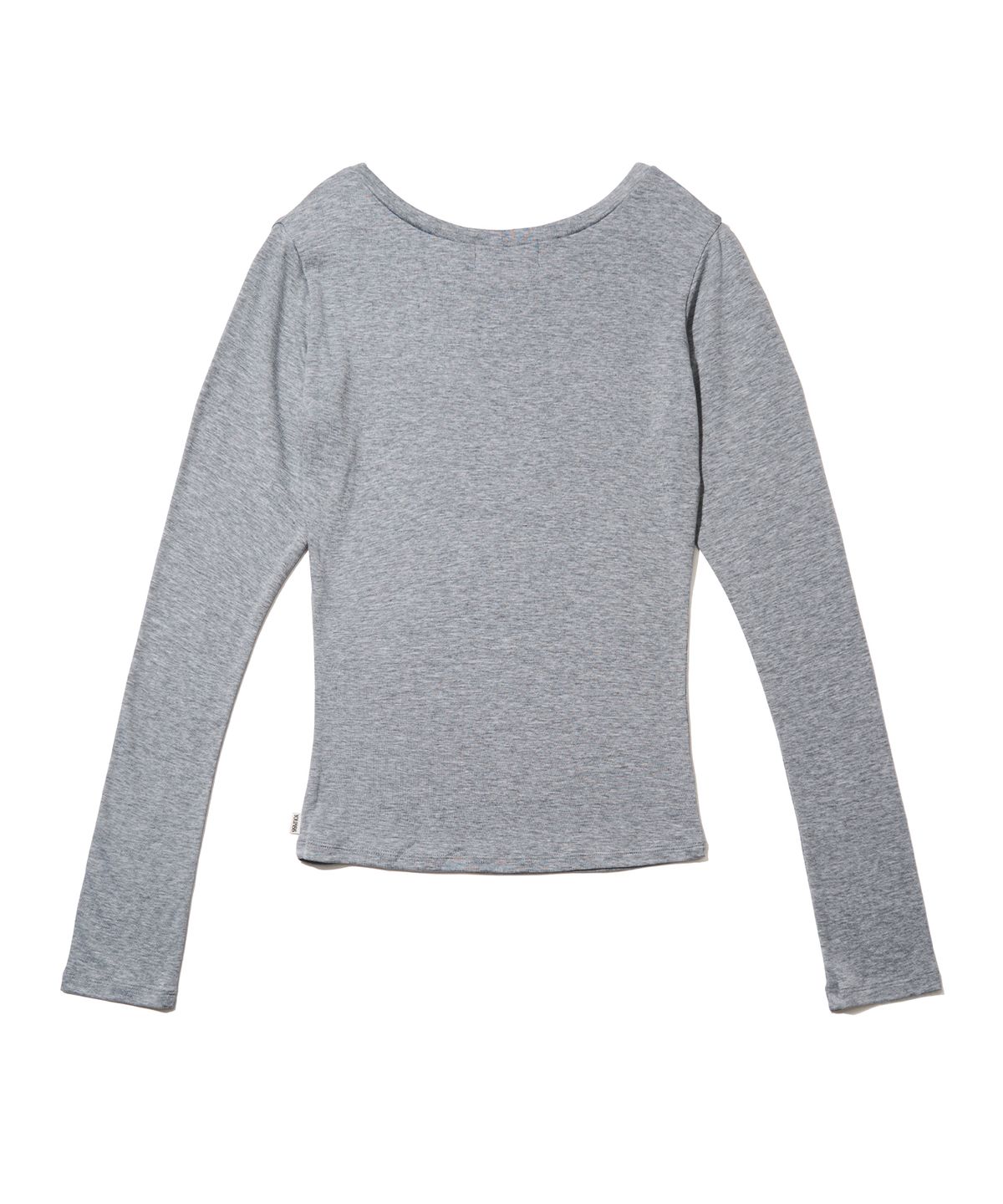 유희(YOUHEE) TYPOGRAPHY LONG SLEEVE_MELANGE GREY