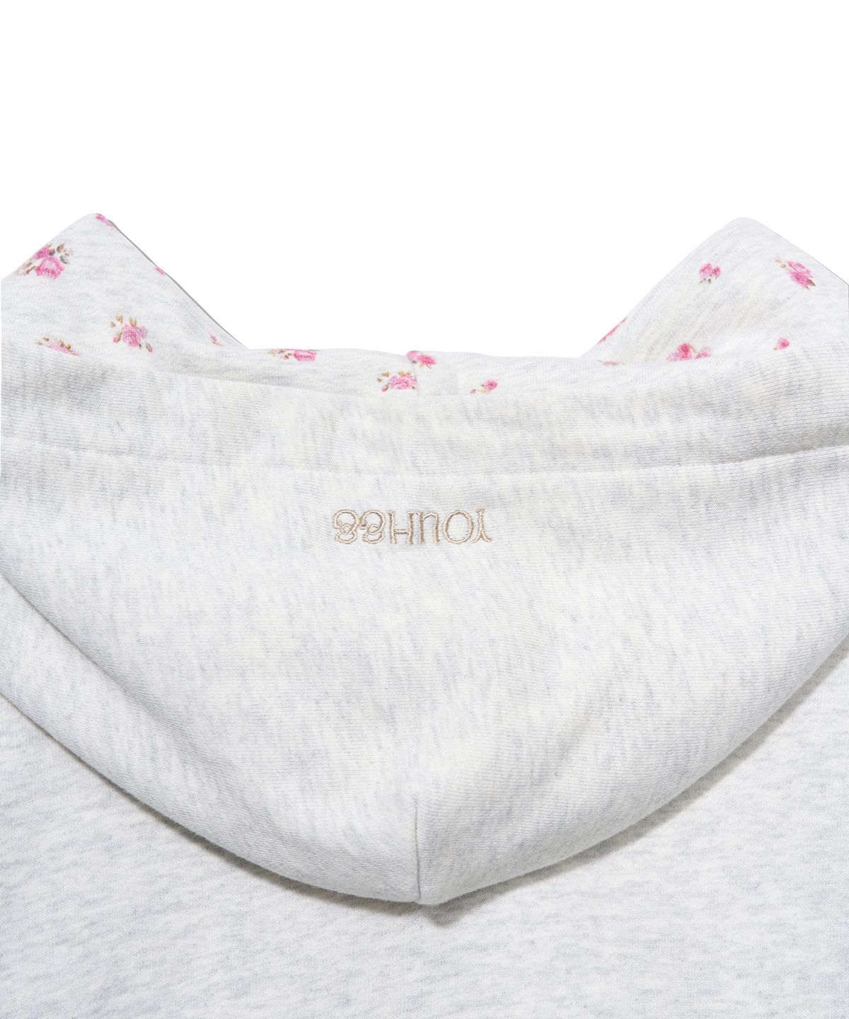 유희(YOUHEE) [주영X유희] YOUHEE HEART APPLIQUE HOOD ZIP-UP_LIGHT GREY