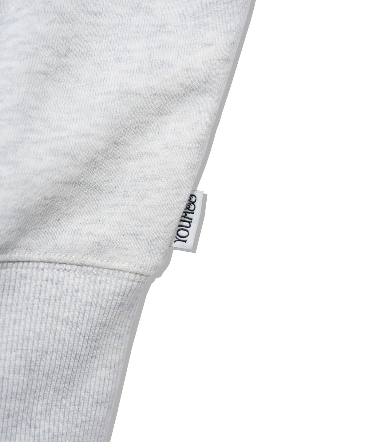 유희(YOUHEE) [주영X유희] YOUHEE HEART APPLIQUE HOOD ZIP-UP_LIGHT GREY