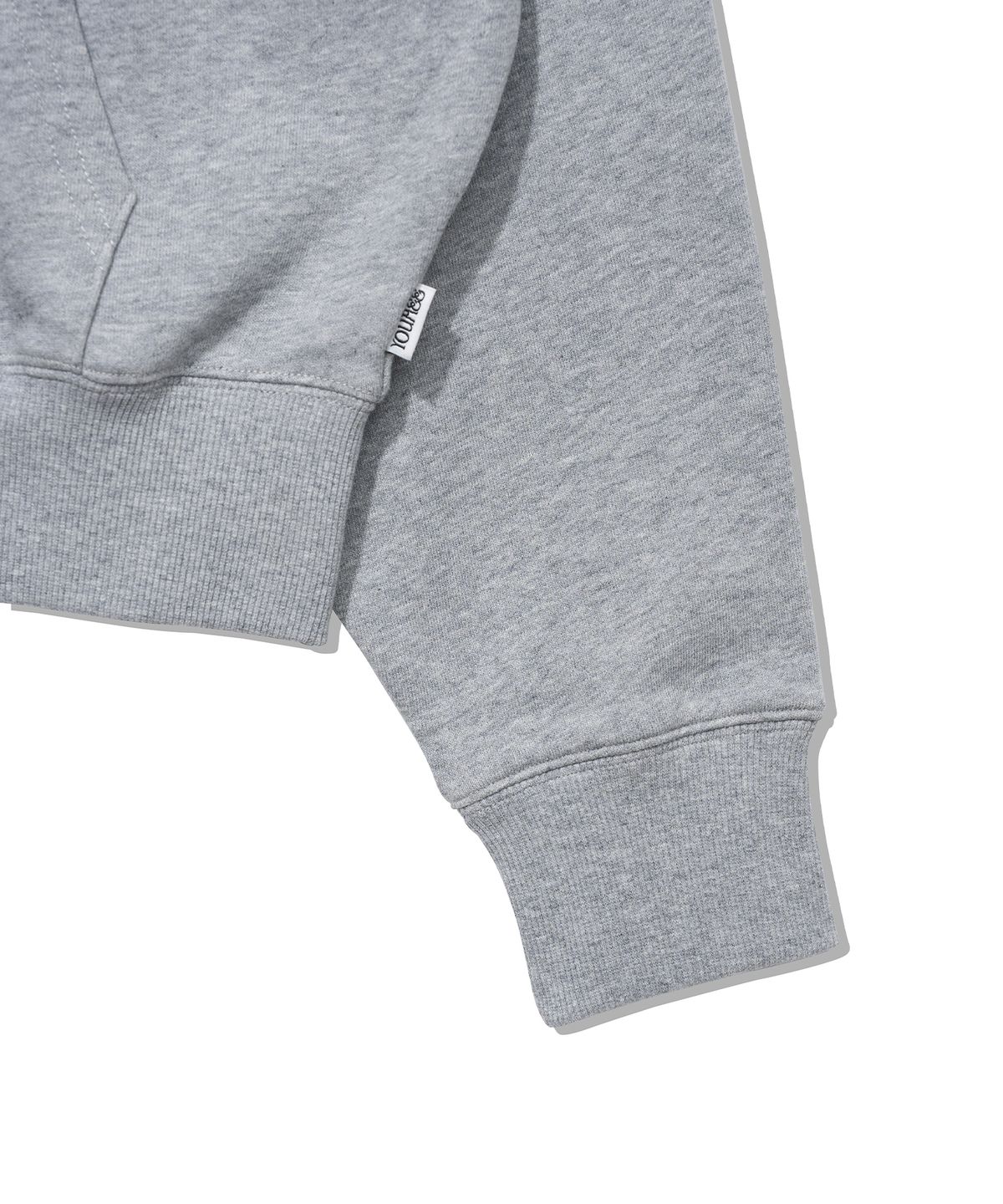 유희(YOUHEE) YOUHEE HEART APPLIQUE HOOD ZIP-UP_MELANGE GREY