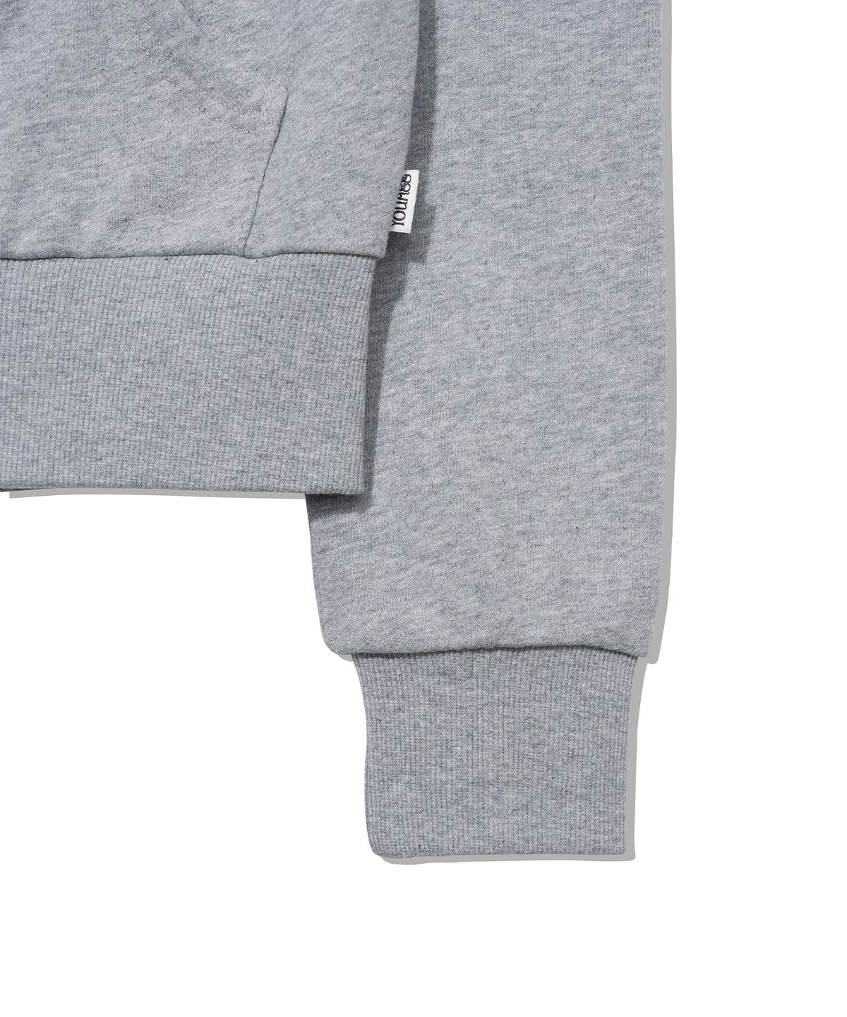 유희(YOUHEE) [인플 PICK] FUR GLOSSY OFF-SHOULDER ZIP-UP_MELANGE GREY