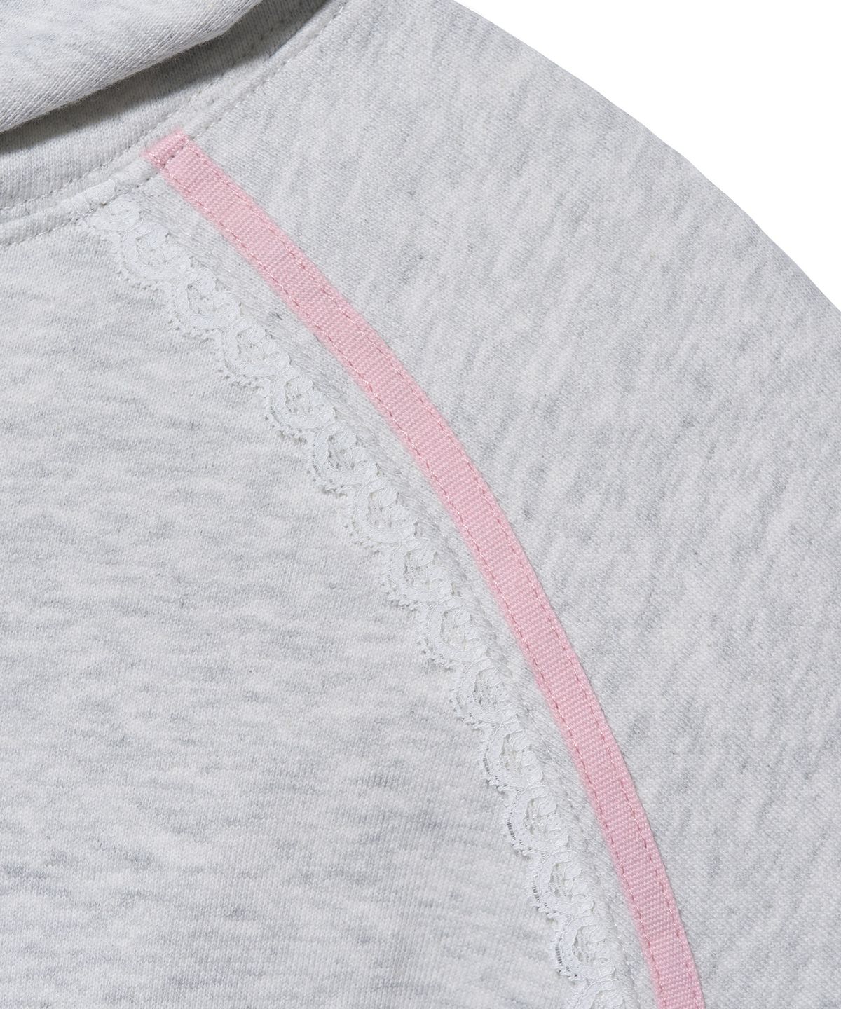 유희(YOUHEE) [아네딘X유희] LACE TRIMMED HOOD ZIP-UP_OATMEAL