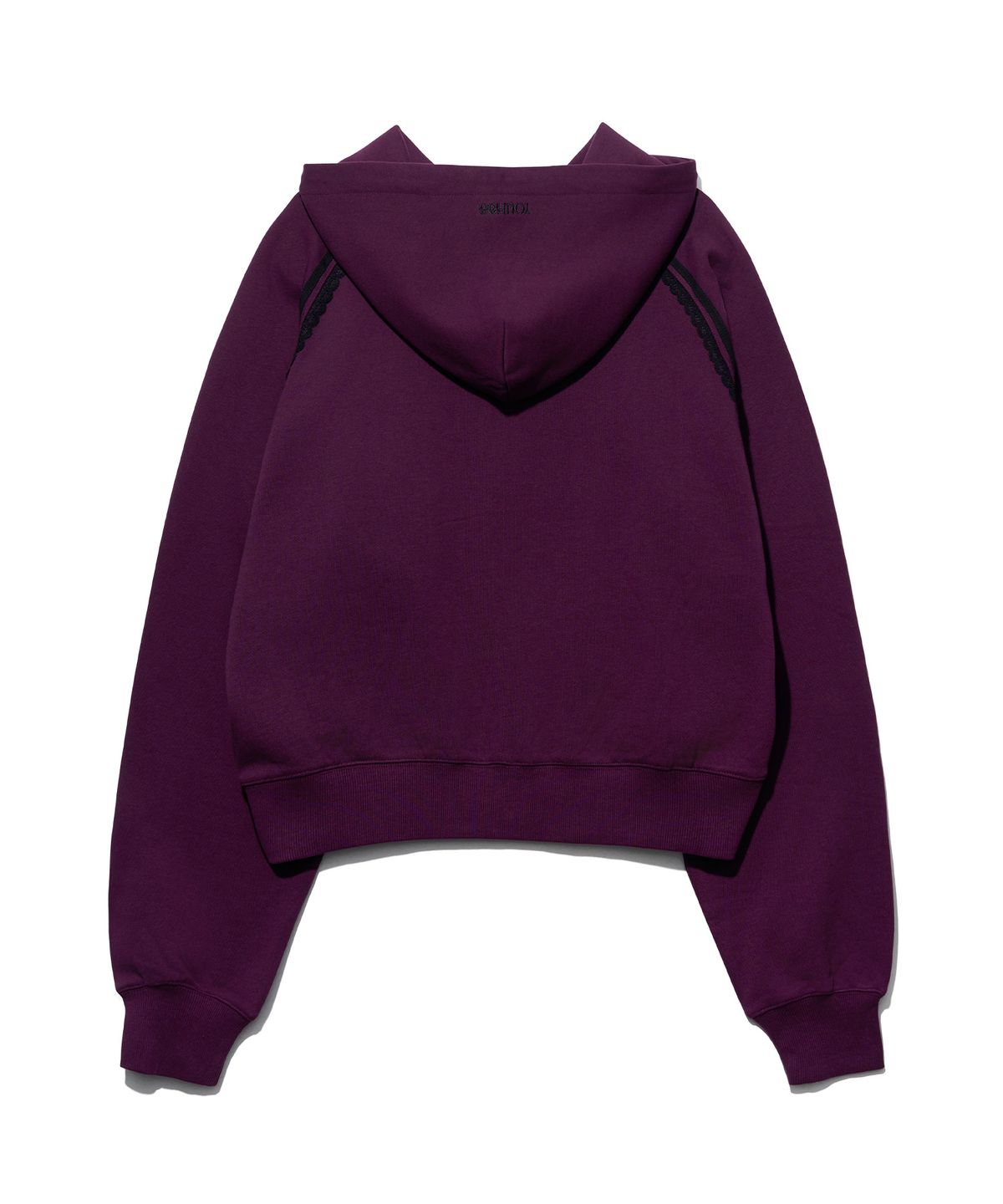 유희(YOUHEE) [아네딘X유희] LACE TRIMMED HOOD ZIP-UP_PURPLE