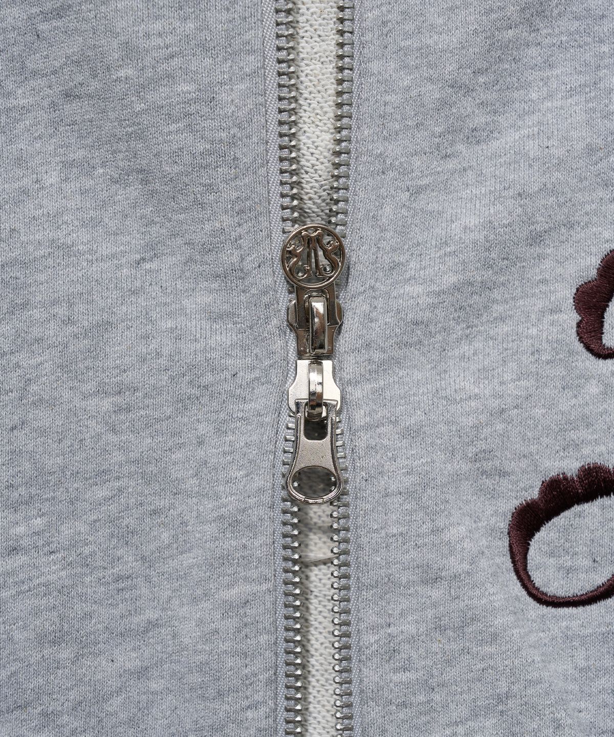 유희(YOUHEE) CHECK YH HOOD ZIP-UP_MELANGE GREY