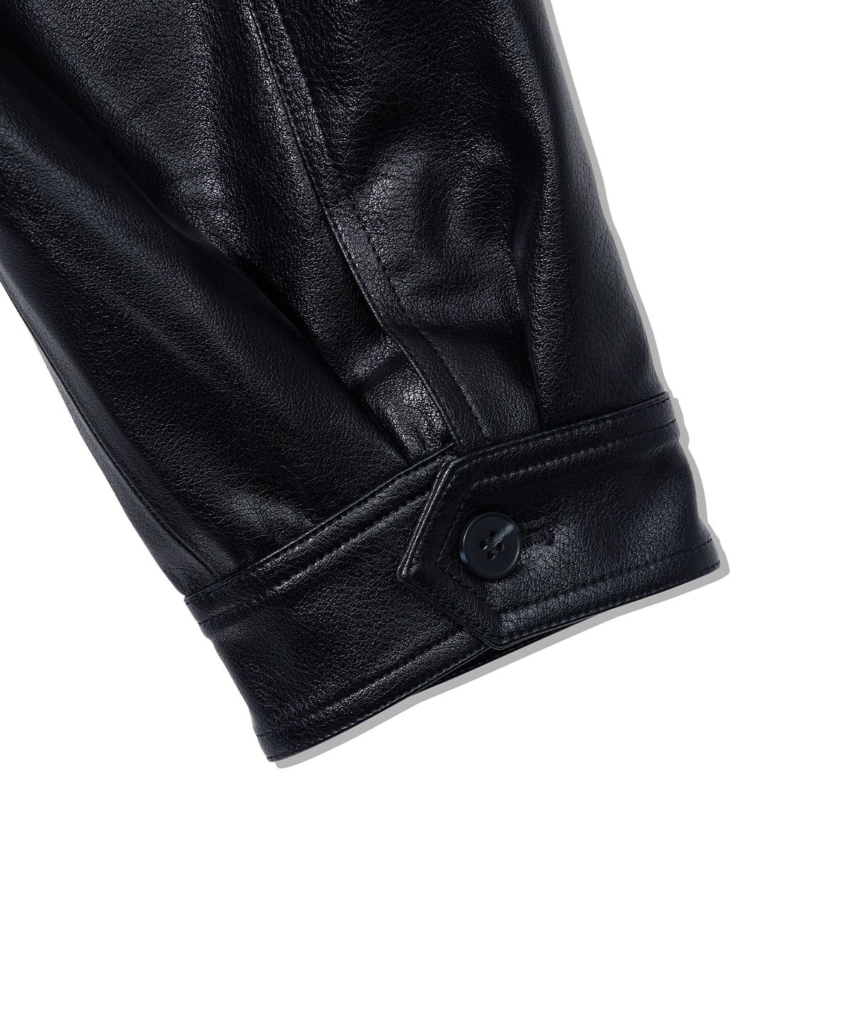 유희(YOUHEE) CRACK LEATHER BLOUSON_BLACK
