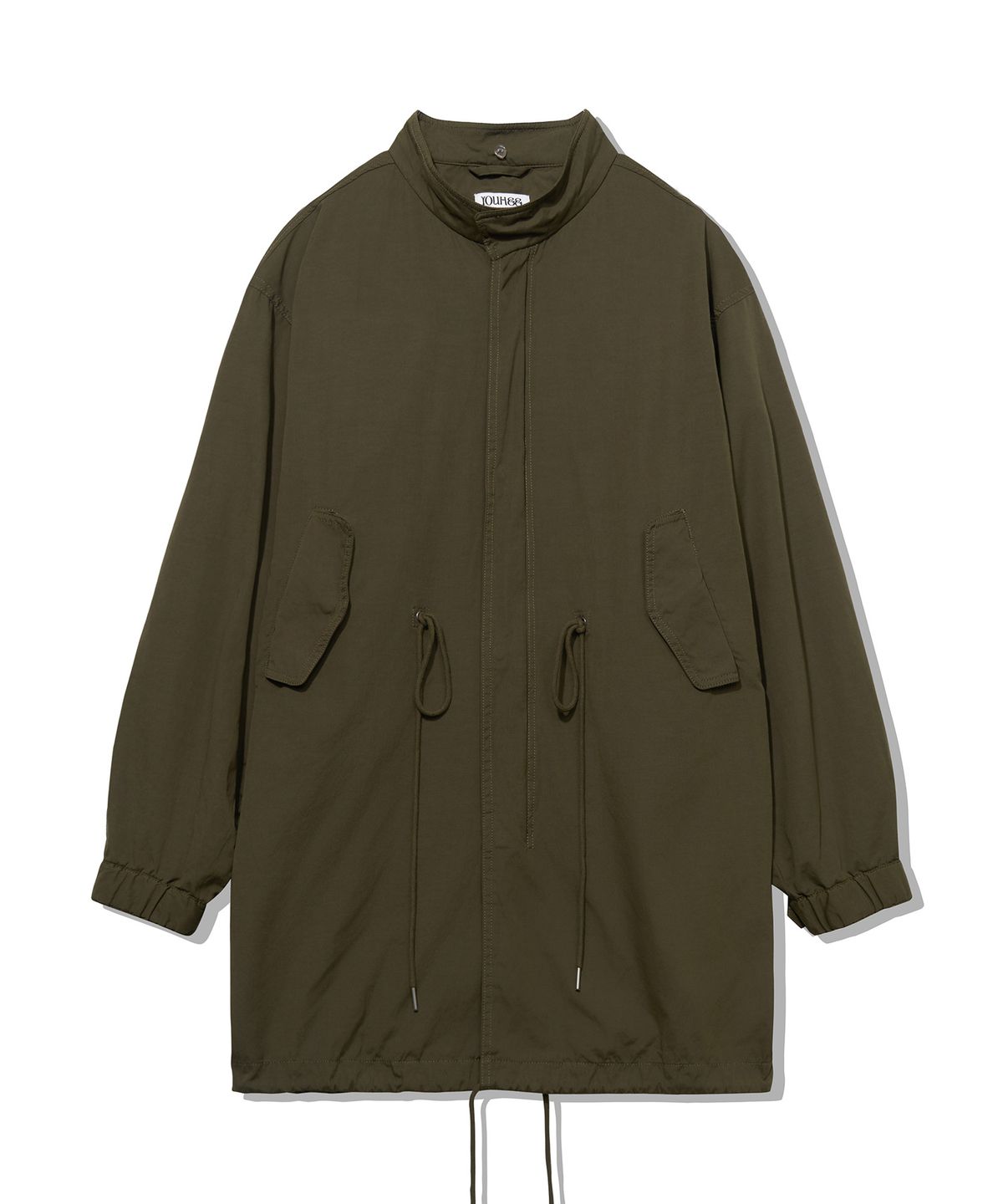 유희(YOUHEE) [아네딘X유희] FLOWER HOODIE FISHTAIL JACKET_KHAKI