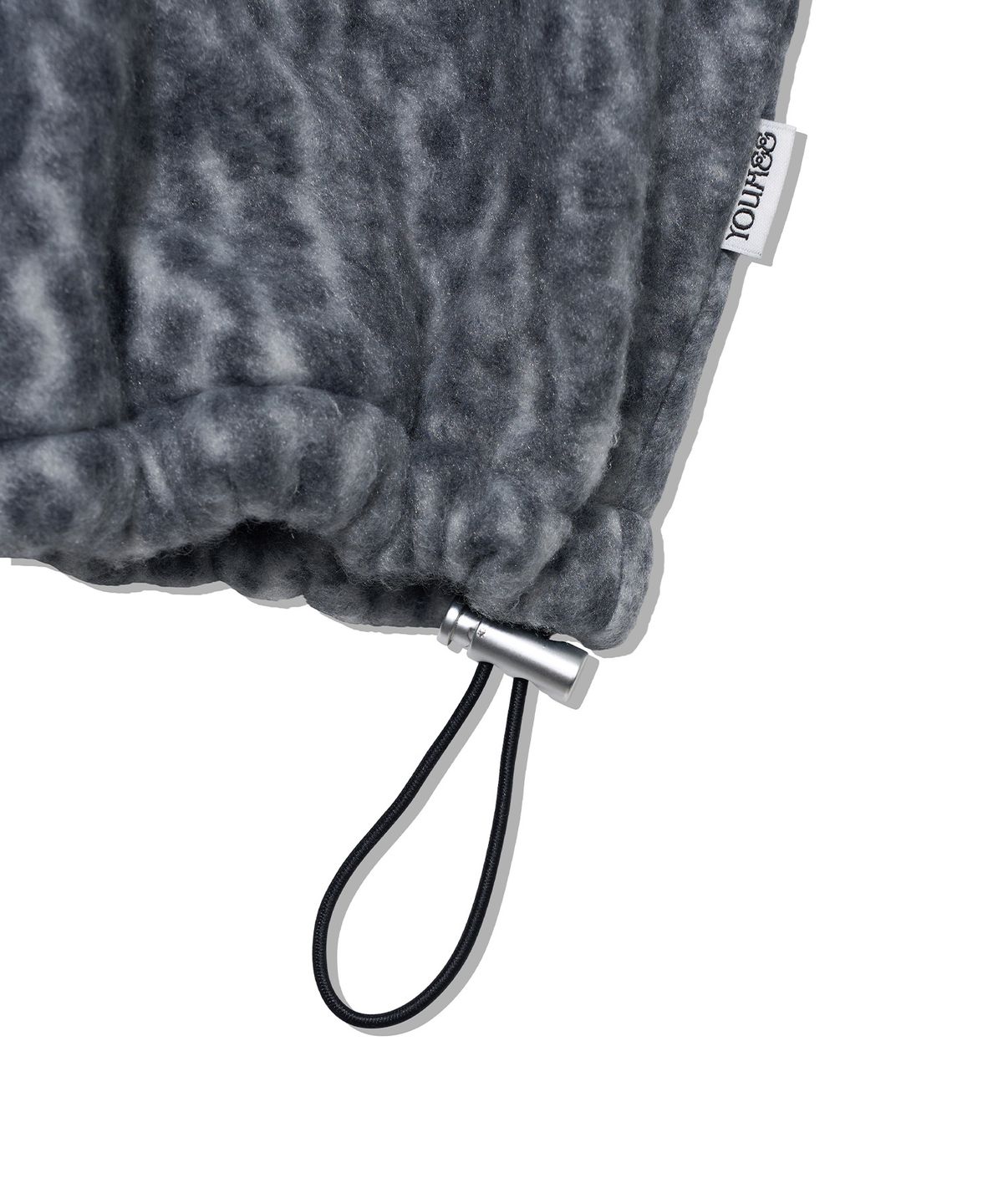 유희(YOUHEE) LEOPARD FLEECE JUMPER_CHARCOAL