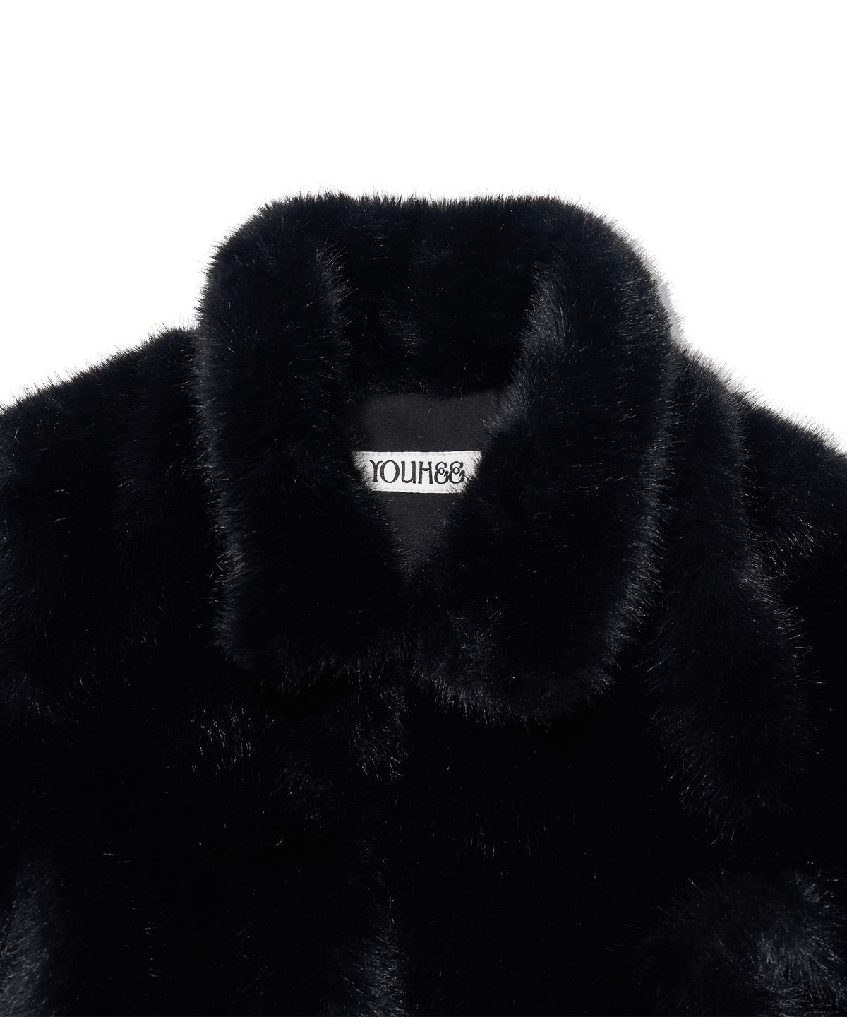 유희(YOUHEE) SHORT SLEEVE FUR BOLERO_BLACK