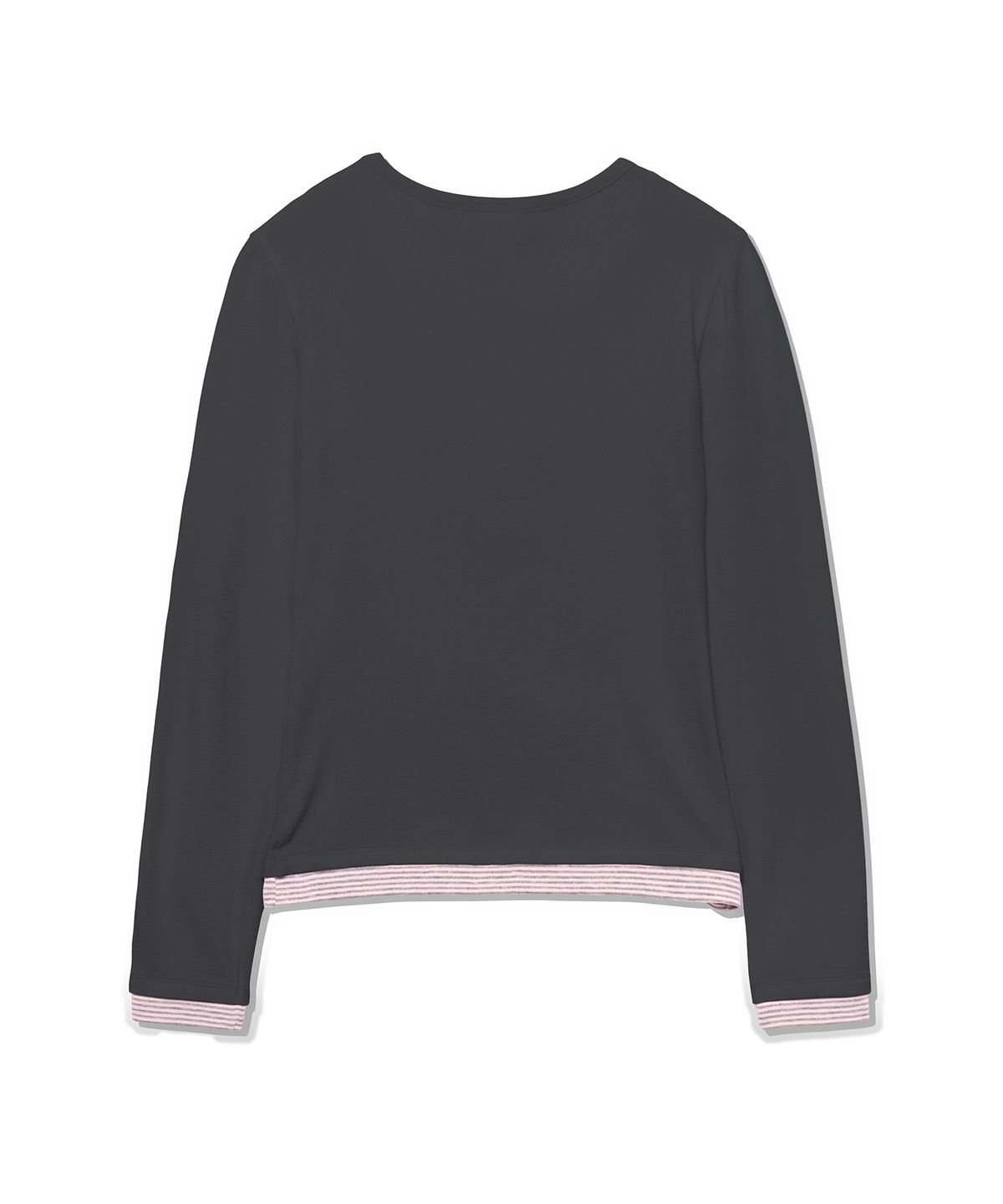 유희(YOUHEE) ESSENTIAL LAYERED LONG SLEEVE_CHARCOAL