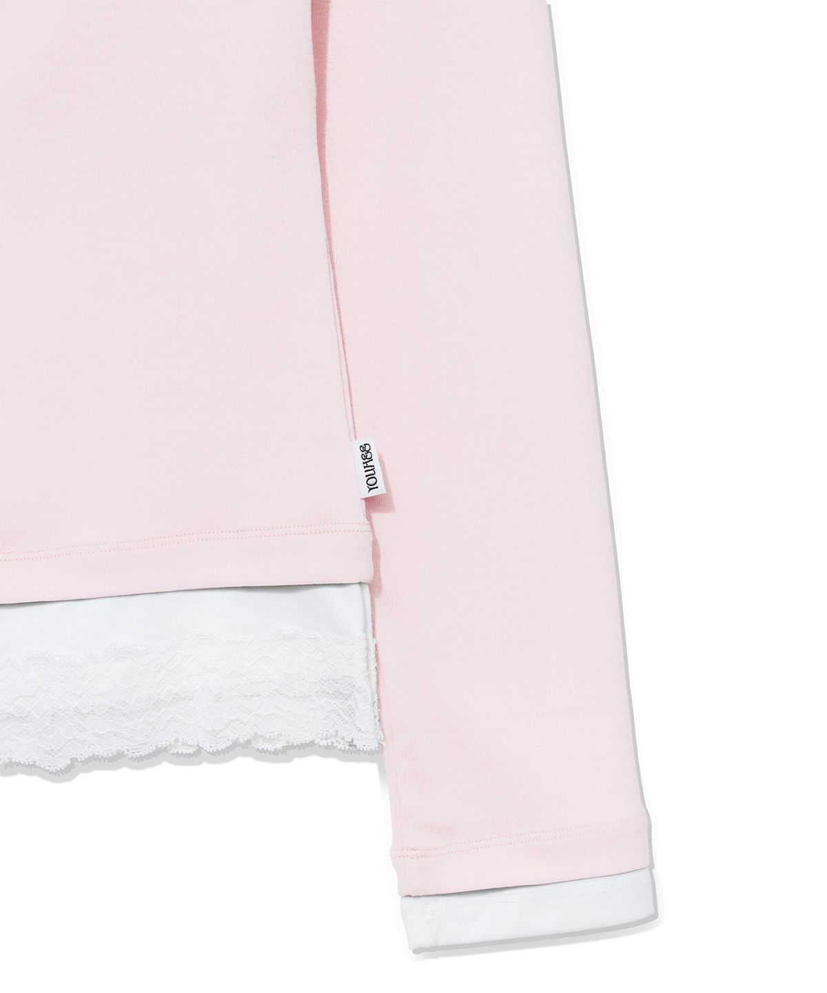 유희(YOUHEE) [주영X유희] LACE LAYERED LONG SLEEVE_PINK