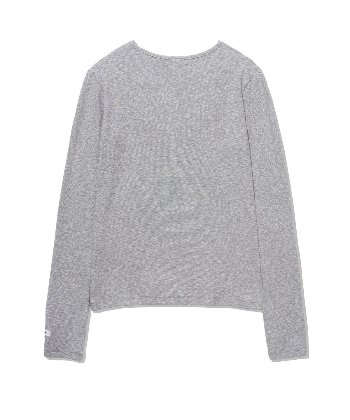 유희(YOUHEE) ESSENTIAL LOOSE FIT BUTTON LONG SLEEVE_MELANGE GREY