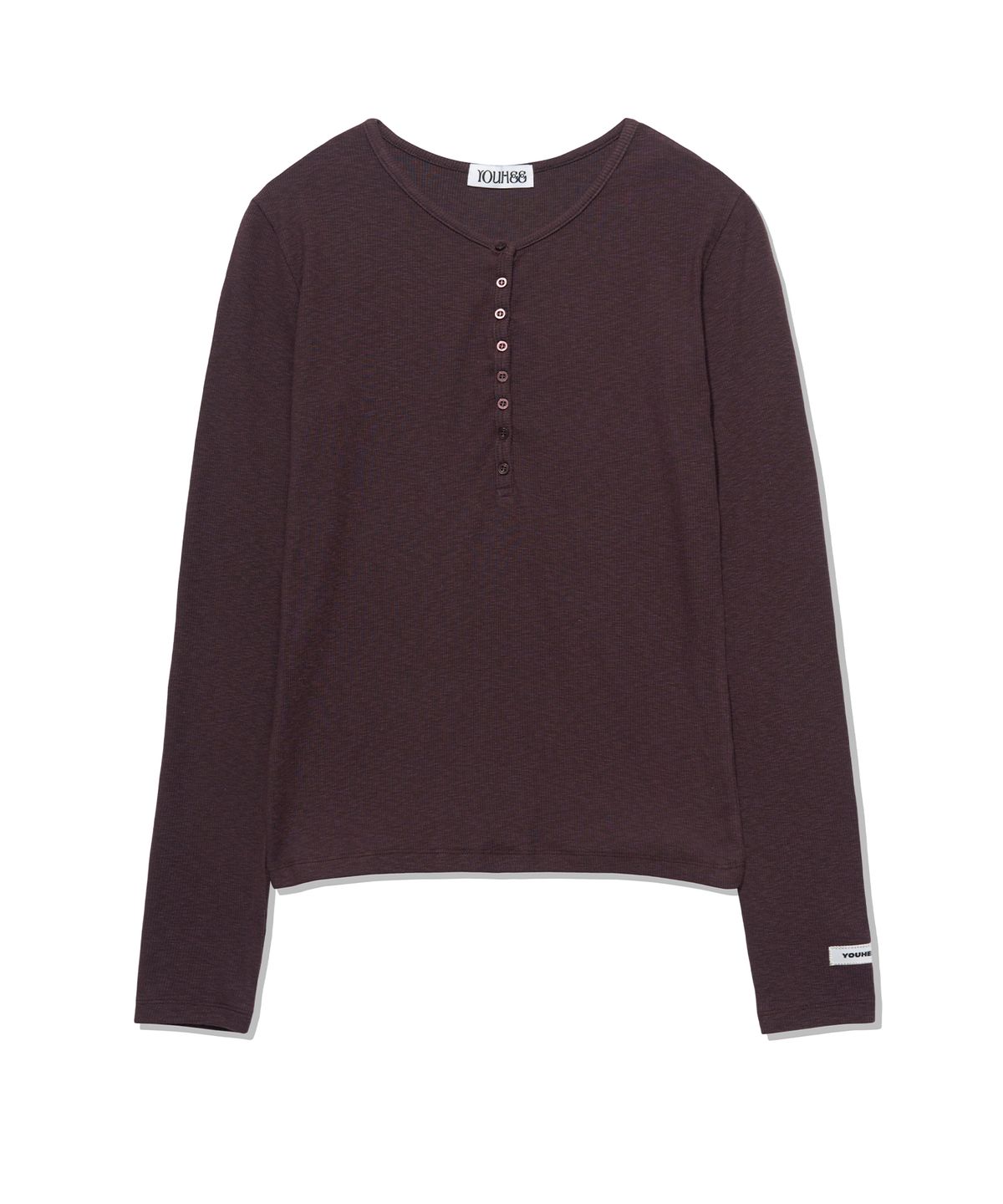 유희(YOUHEE) ESSENTIAL LOOSE FIT BUTTON LONG SLEEVE_PURPLE