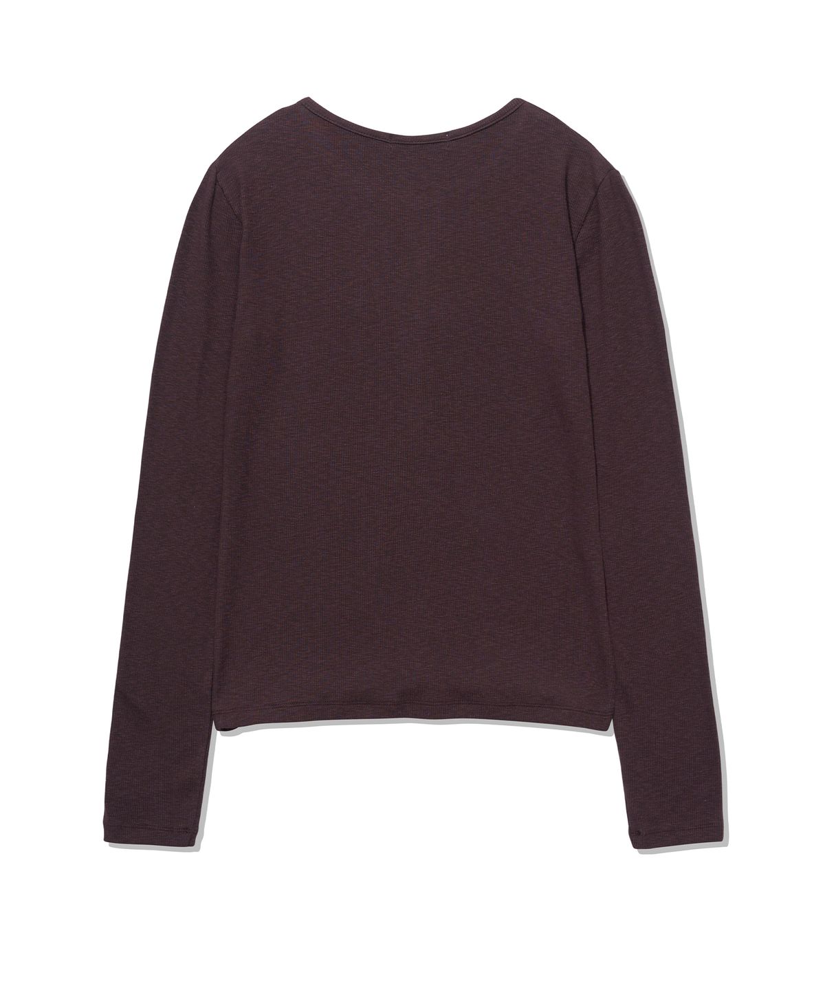 유희(YOUHEE) ESSENTIAL LOOSE FIT BUTTON LONG SLEEVE_PURPLE
